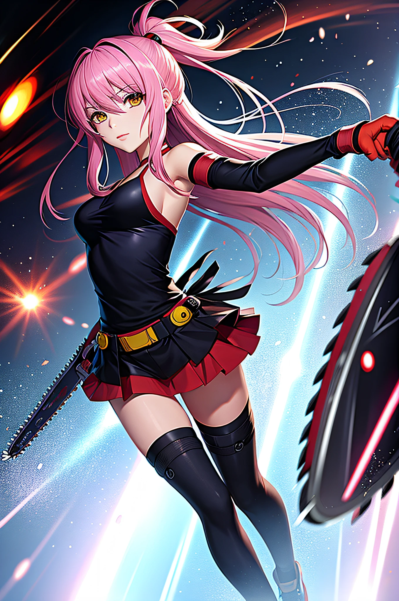 Anime girl and chainsaw fusion