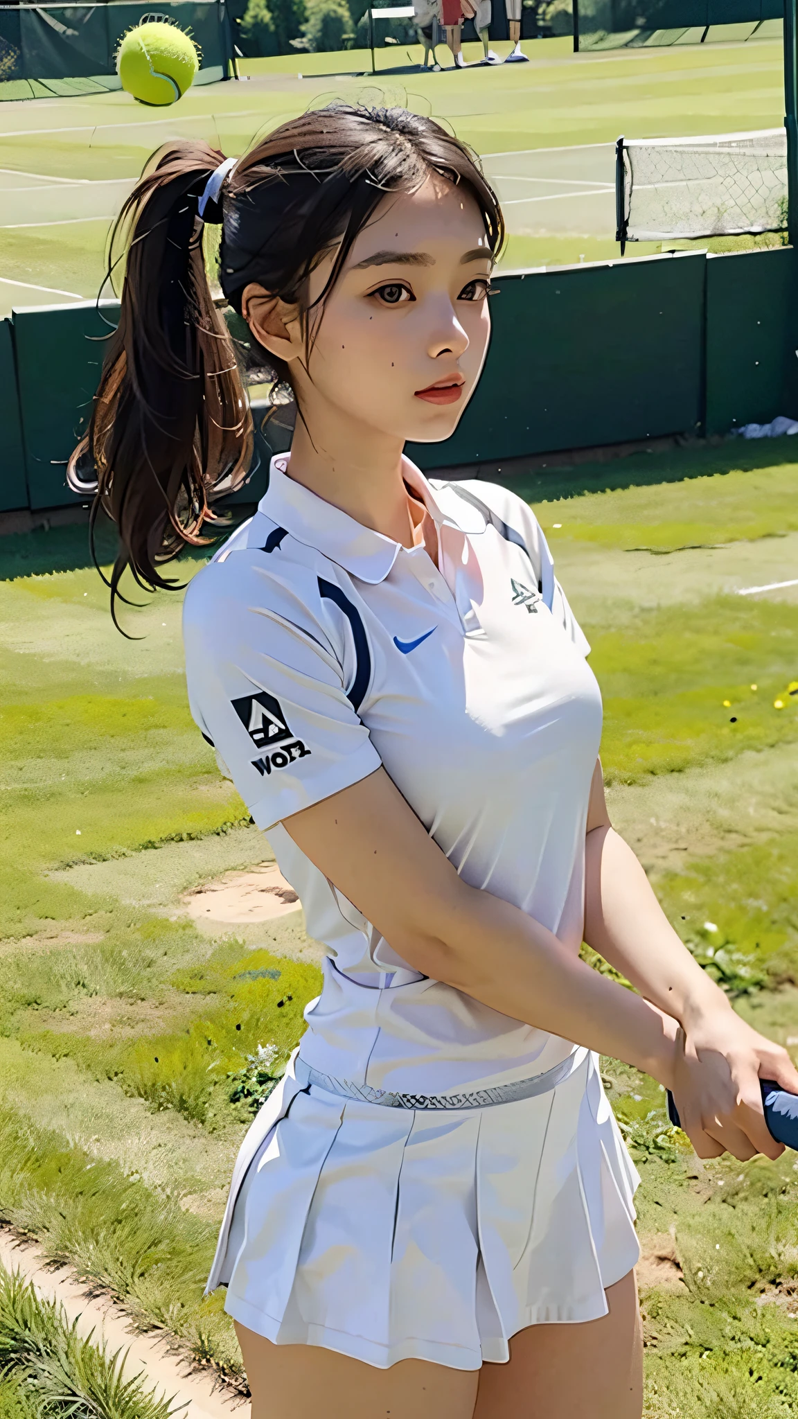 Woman in tennis uniform