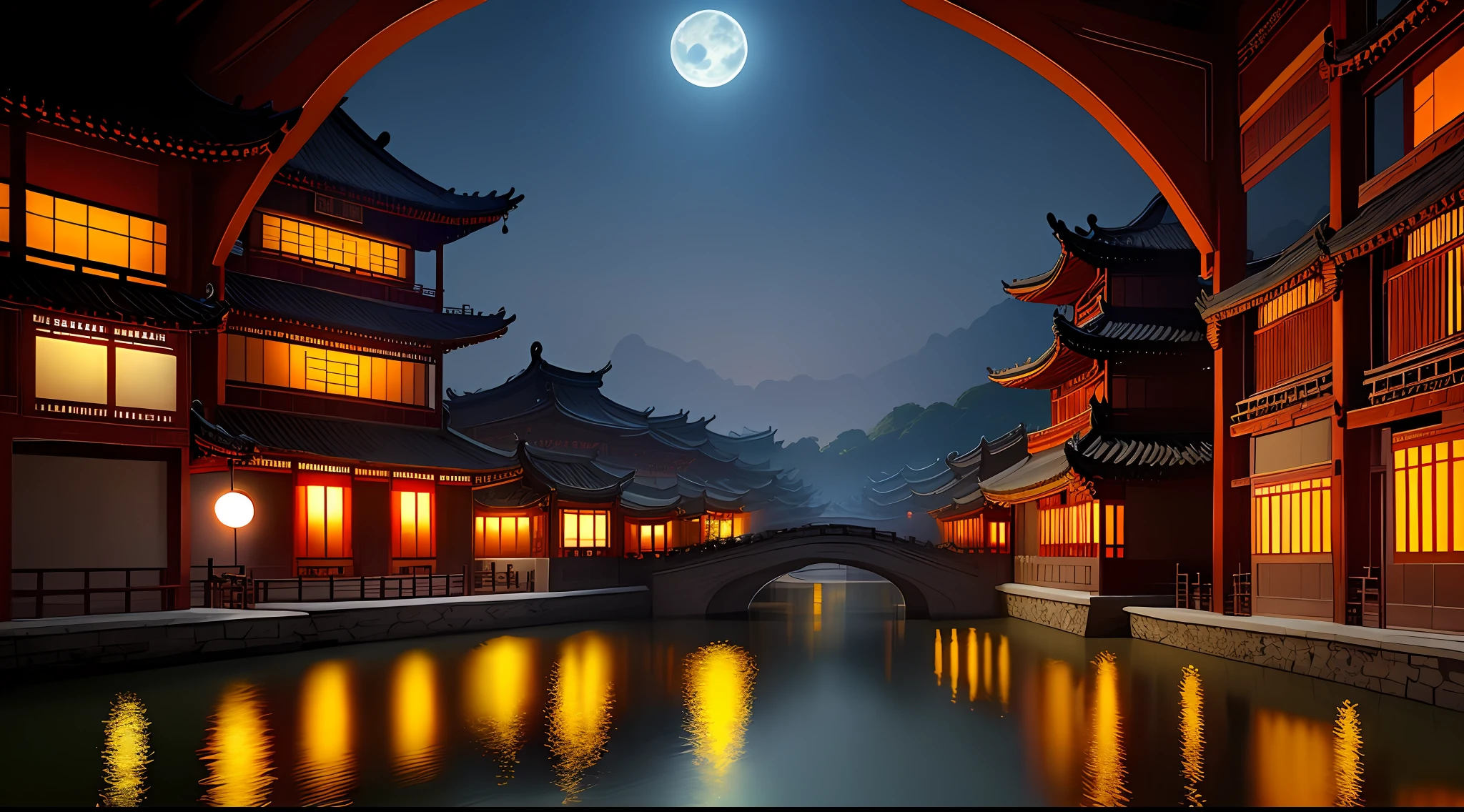 As a photographer, I wanted to capture the tranquil moonlight, the city that never sleeps, the Tang Dynasty, picturesque waterways, exquisite Anhui-style architecture, enchanting lights and magnificent panorama.