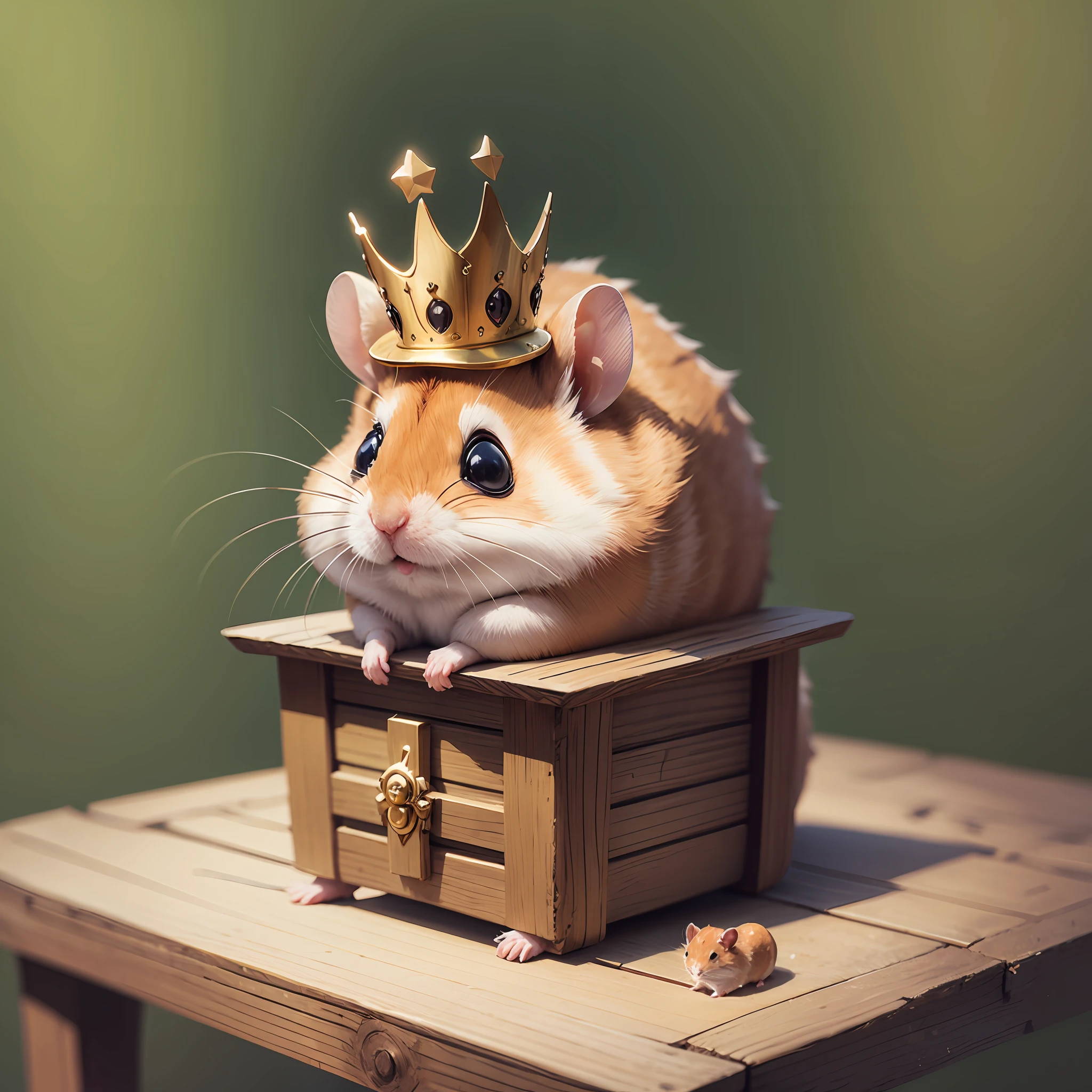 Hamster sitting on a throne --auto --s2