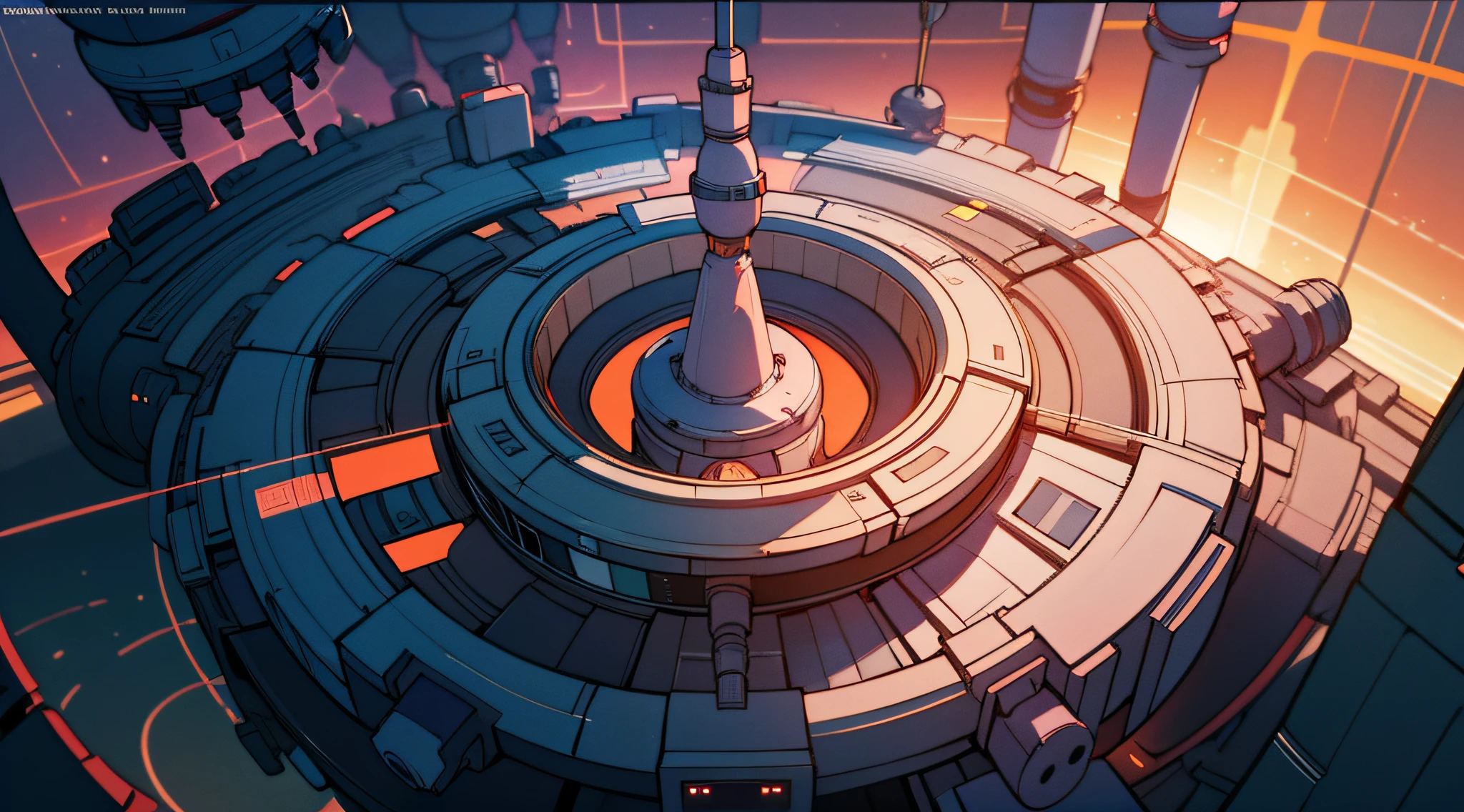 masterpiece, anatomically correct, super detail, high quality, best quality, masterpiece, high details, high quality, best quality, award winning, best quality, super detail, 8k 3D, ,scene CG, (( Tech Space Station)), Tech Ring, ((Translucent Glass))), Fresnel, From Above, Concept Design, Base Concept, Future Base, Super Big Scene, Future Base, Orange, White, Blurred Background