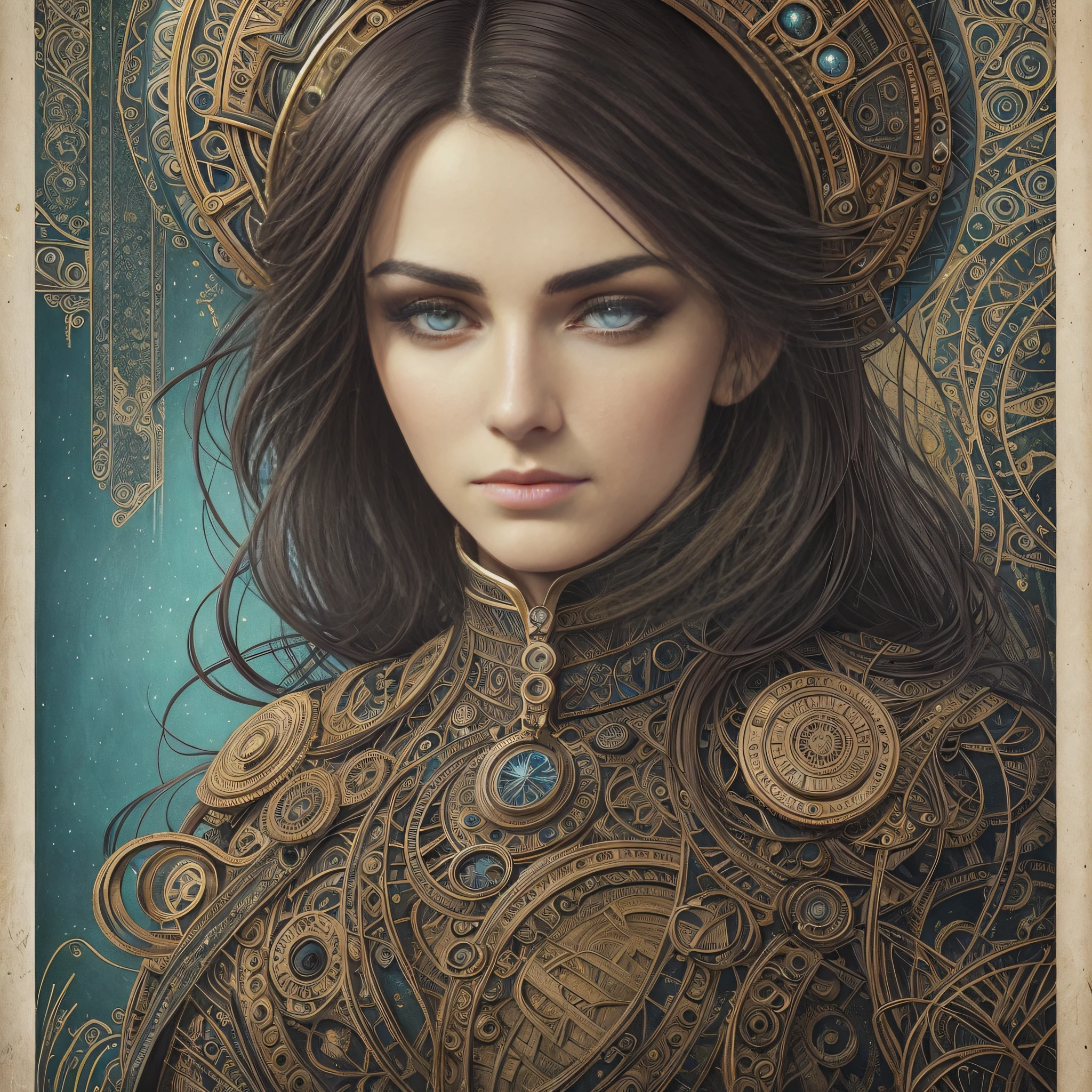 Portrait of beautiful female industrial 1900s gangster, perfect detailed face, detailed symmetric circular iris, realistic, stunning realistic photograph italian mafia character, 3d render, octane render, intricately detailed, cinematic, trending on artstation, Isometric, Centered hipereallistic cover photo, awesome full color, hand drawn, dark, gritty, mucha, klimt, erte 12k, hight definition, cinematic, neoprene, behance contest winner, portrait featured on unsplash, stylized digital art, smooth, ultra high definition, 8k, unreal engine 5, ultra sharp focus, intricate artwork masterpiece, ominous, epic, TanvirTamim, trending on artstation, by artgerm, h. r. giger and beksinski, highly detailed, vibrant --auto --s2