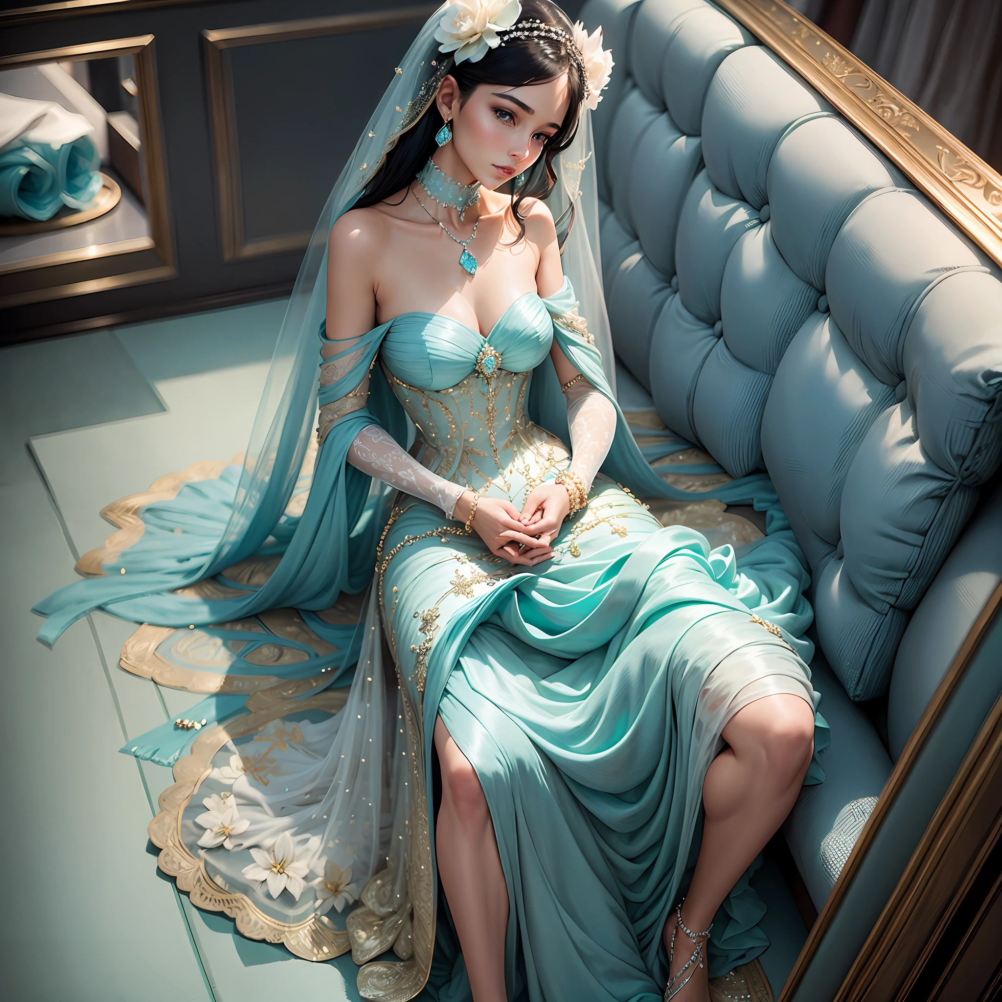 Personifying Tiffany & Co. as the epitome of timeless elegance, envision a figure exuding refined beauty. Dressed in exquisite Tiffany jewelry, they radiate grace and sophistication. The scene is set in a luxurious environment, such as a chic Tiffany store or an elegant event, reflecting the brand's association with luxury. Photography captures the sparkling beauty and exquisite craftsmanship, showcasing the allure of Tiffany & Co. Photography, luxury lifestyle style, emphasizing elegance and sophistication, realistic human like representation, --ar 16:9 --v 5 --auto --s2