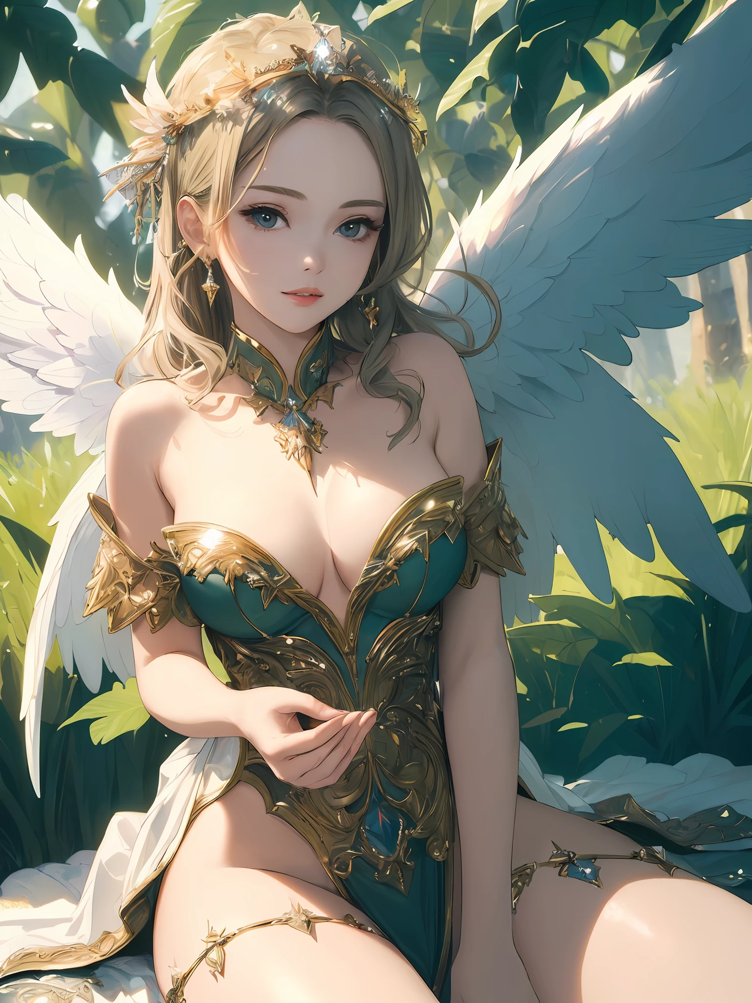 (((Masterpiece, Best Quality, High Definition, High Detail)))), ((((Fantasy))), One, (((Angel Woman))))