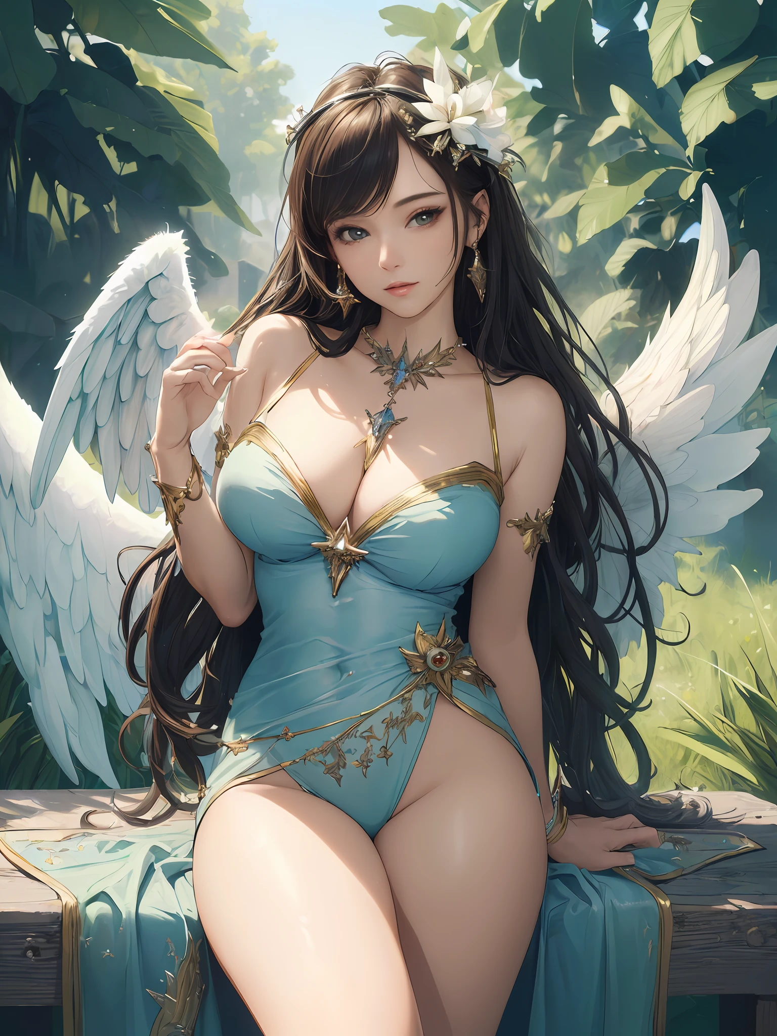 (((Masterpiece, Best Quality, High Definition, High Detail)))), ((((Fantasy))), One, (((Angel Woman))))