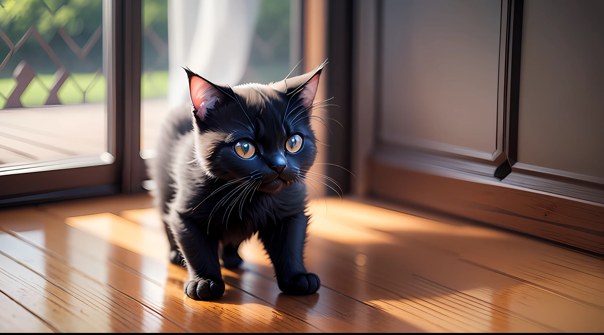 knollingcase, black cat, ((vibrant, photorealistic, realistic, dramatic, clearly focused, 8k))) --auto --s2
