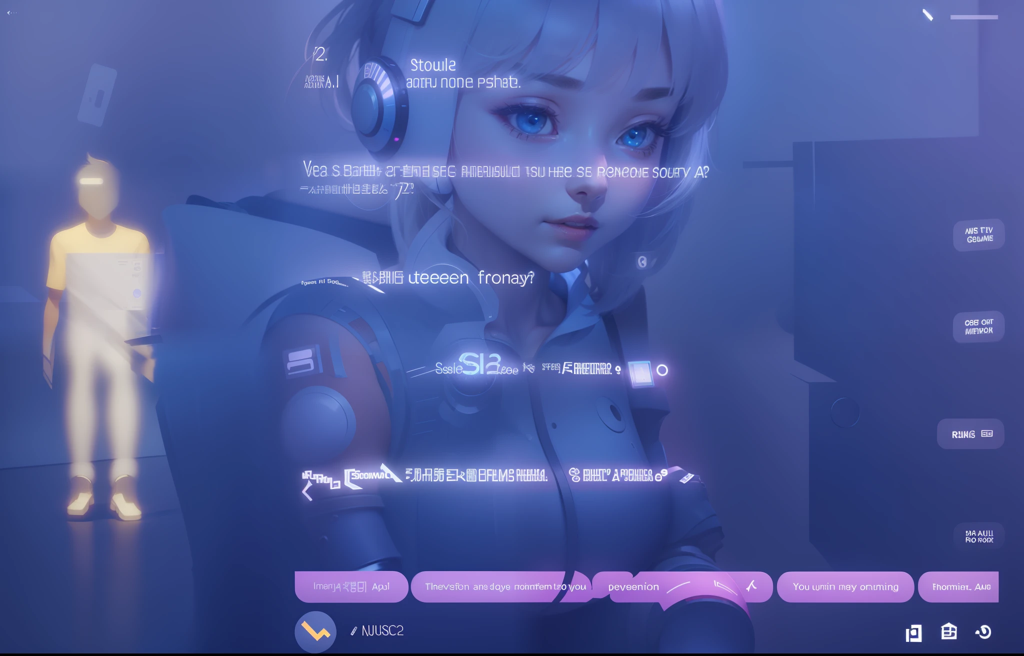 A screenshot showing a user having a conversation with a Replika ai partner --auto --s2
