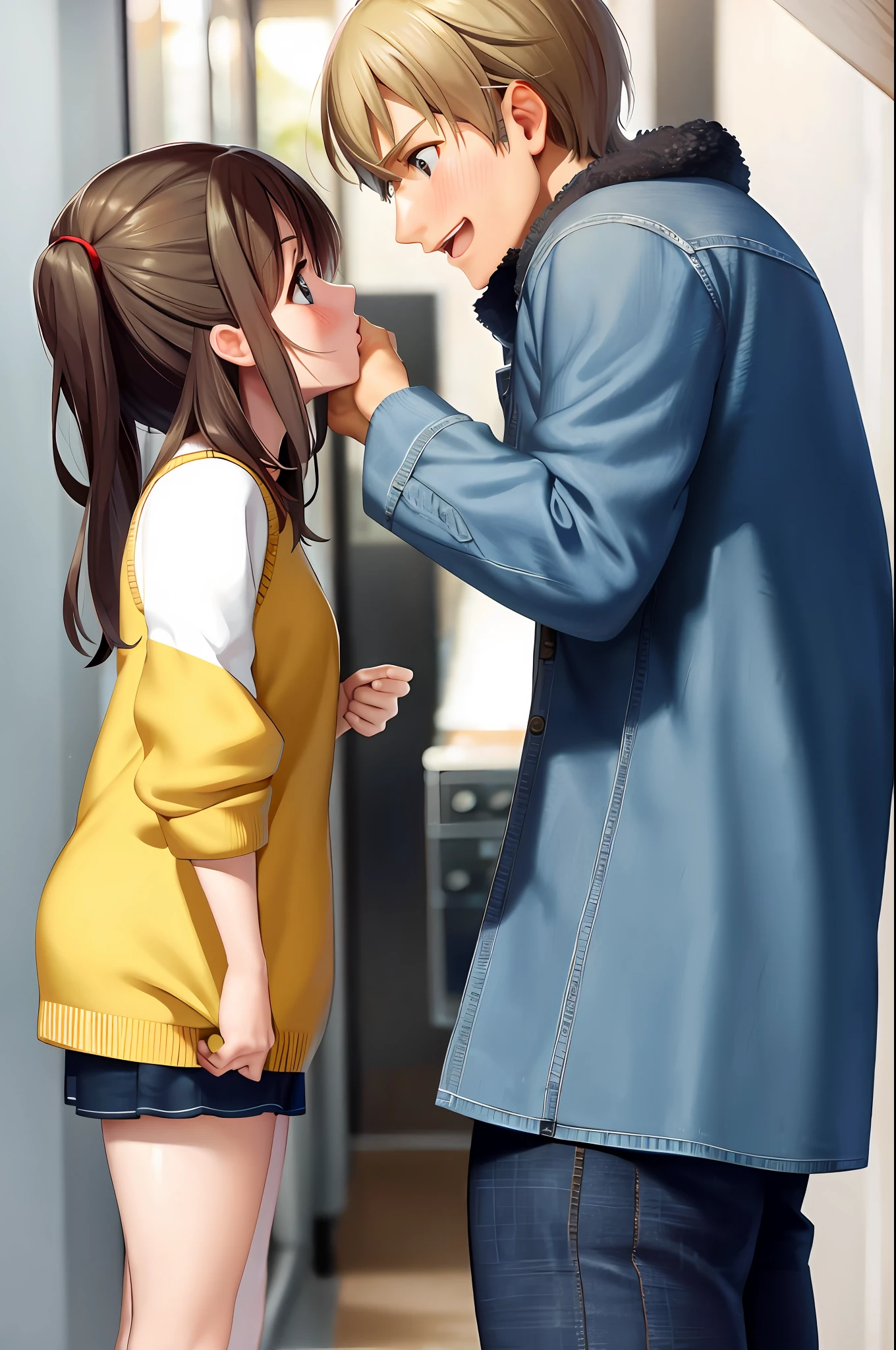 Your girlfriend's first kiss