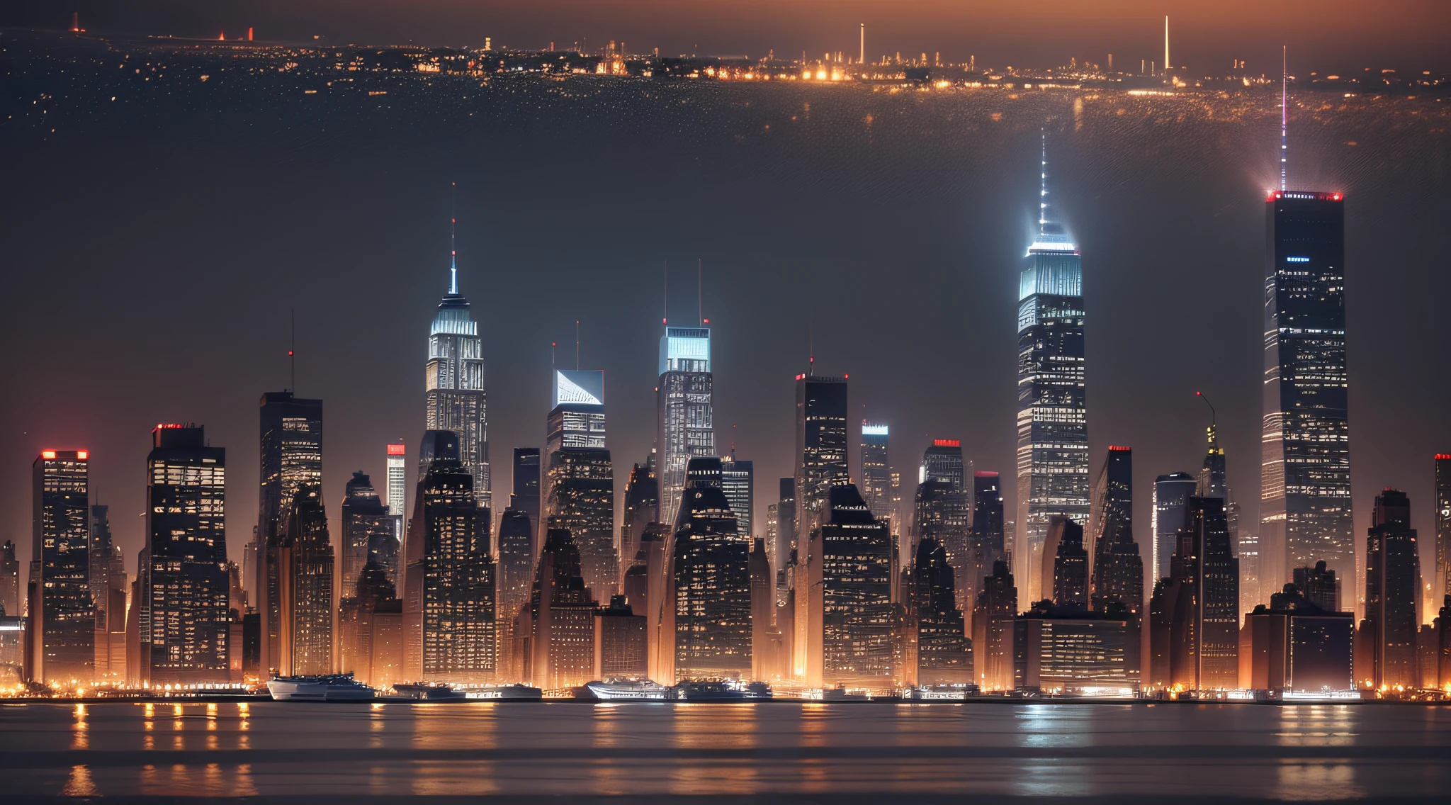 New york city skyline at night usa --auto --s2