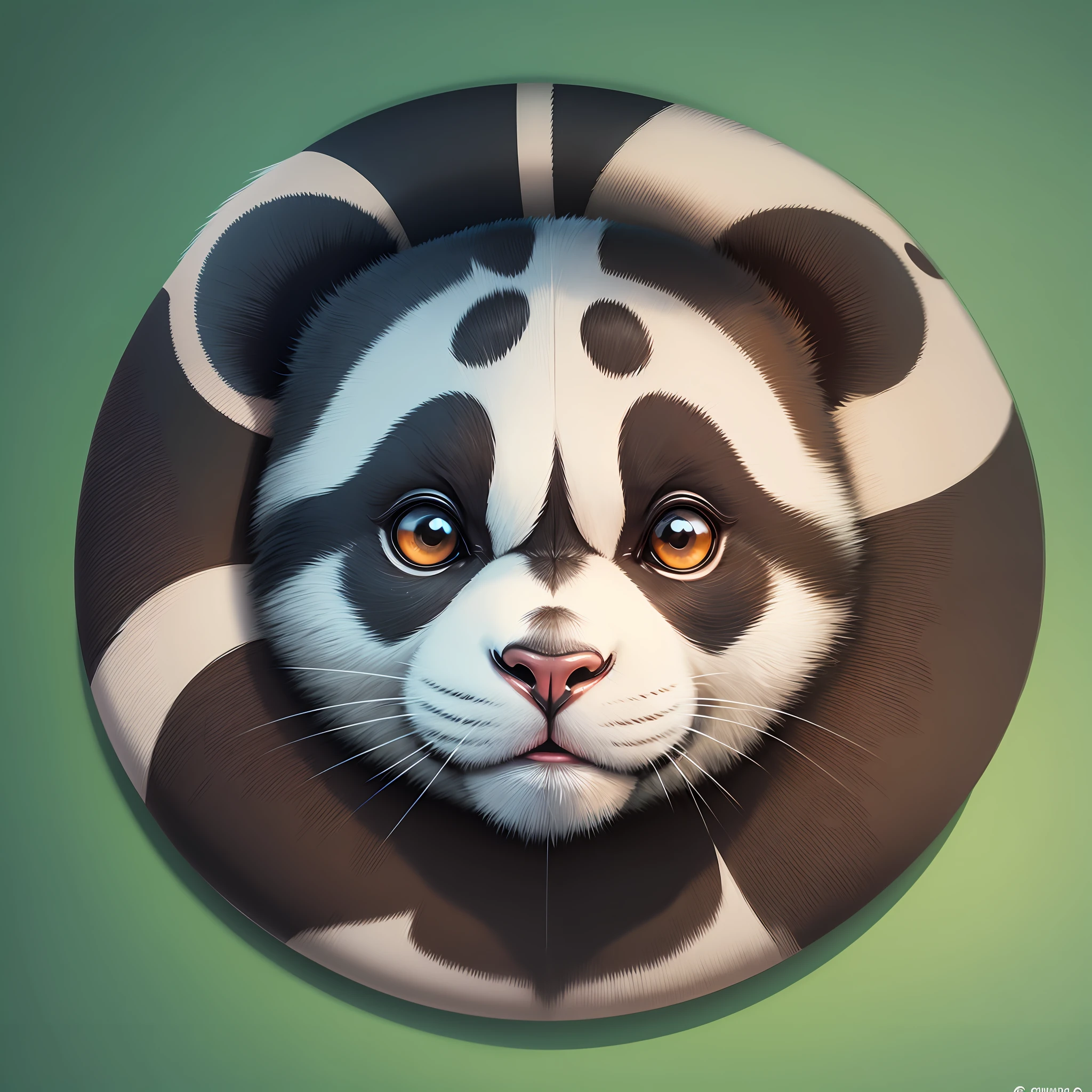 panda, face, circle logo --auto --s2