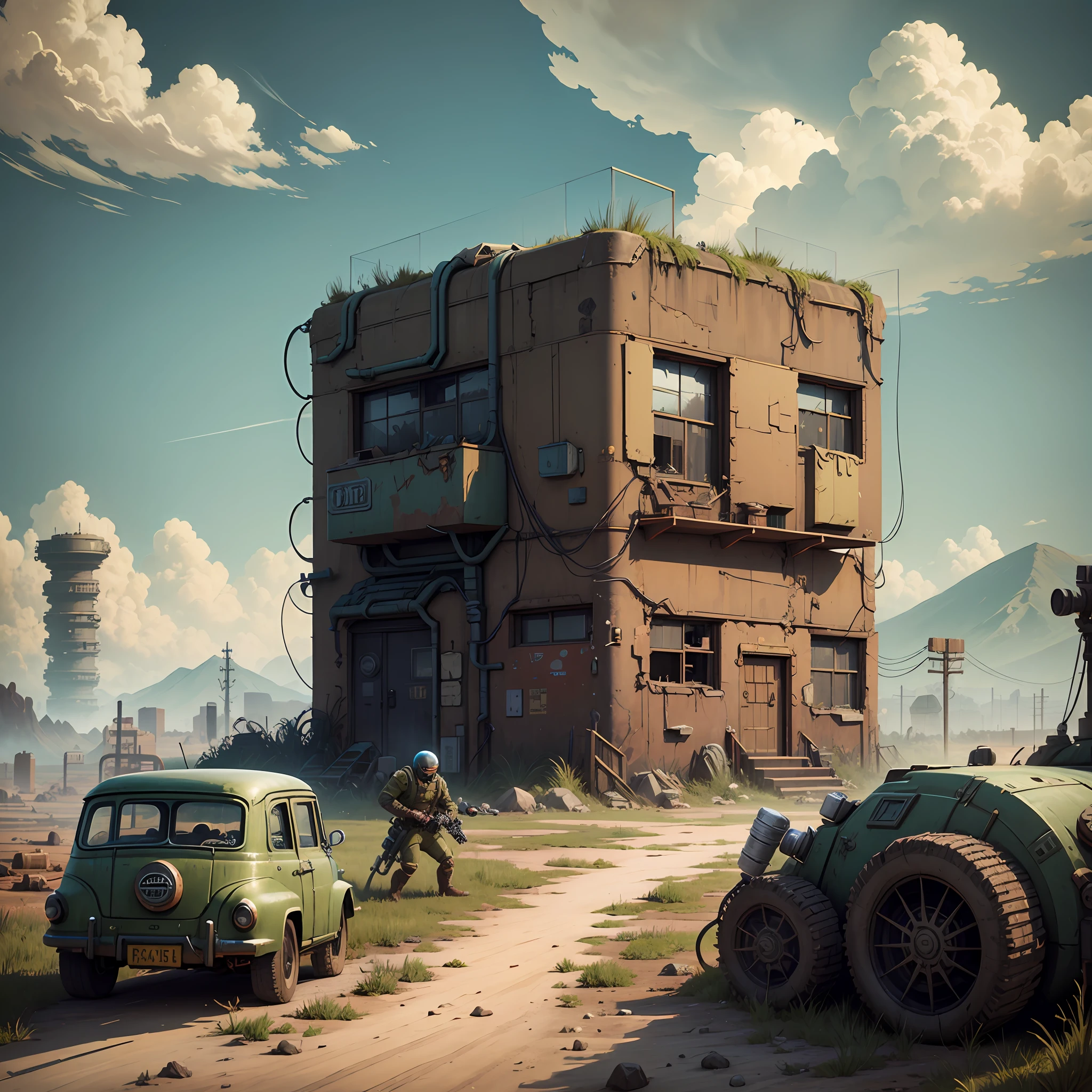 a fallout style themed game multiple spritesheet, pixel art, hq --auto --s2