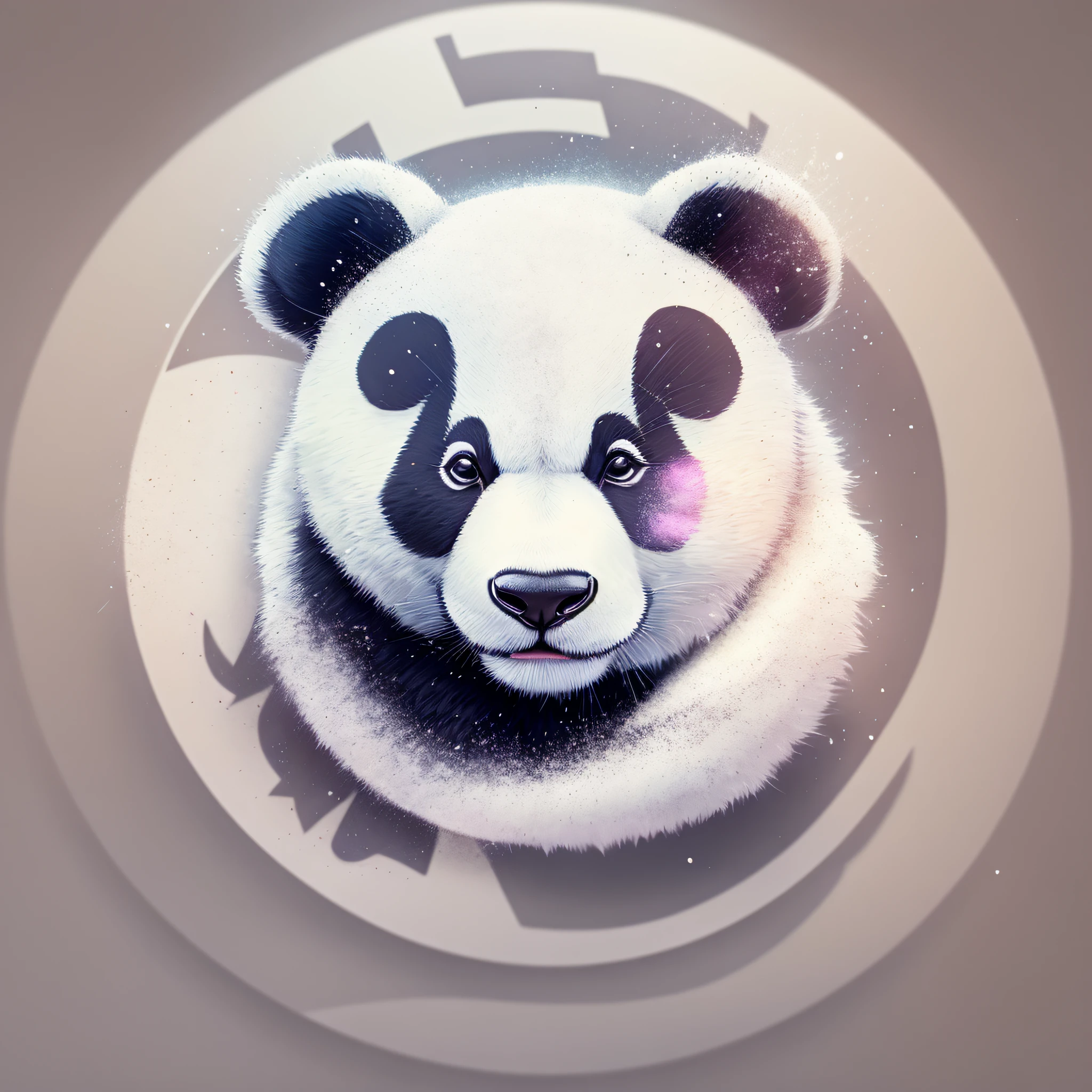 panda, face, circle logo, business white background, realistic, 8k --auto --s2