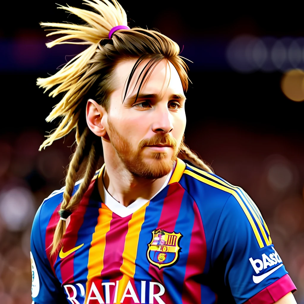 messi purple dreadlocks