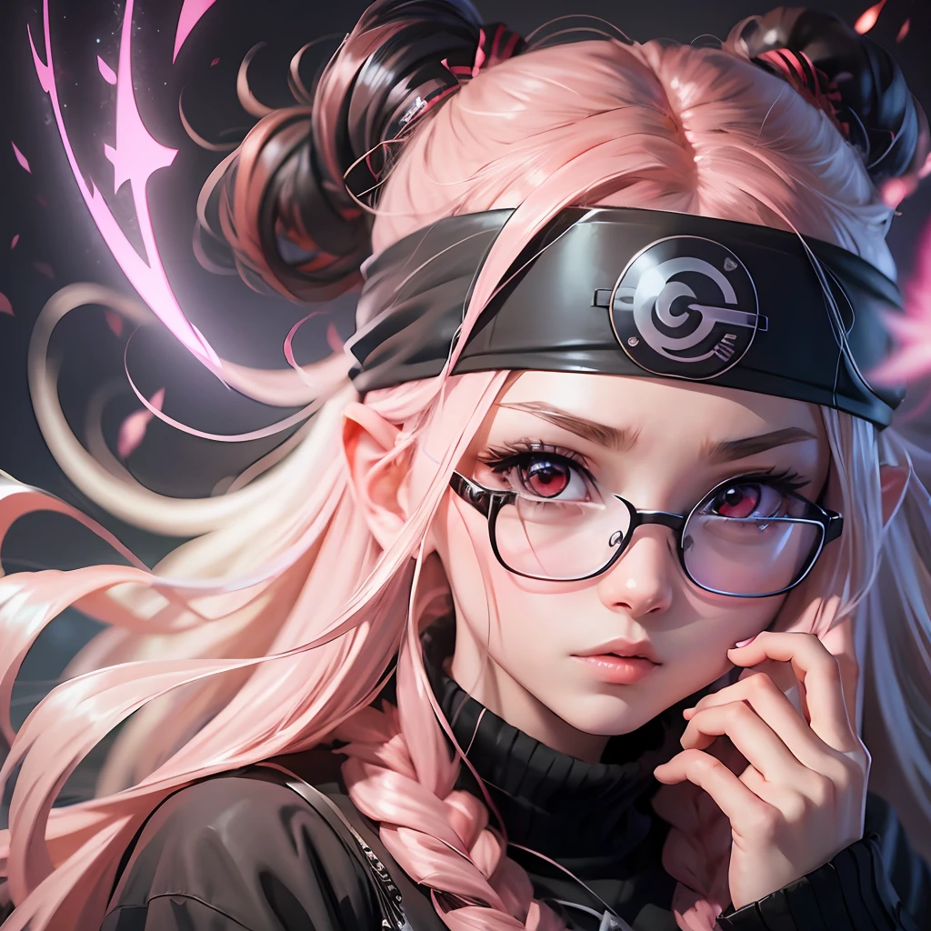 anime girl with glasses and long hair, anime visual of a cute girl, anime style. 8k, pin on anime, anime vibes, anime style 4 k, anime moe artstyle, anime aesthetic, anime girl desktop background, anime visuals, anime girl with real hair, ethereal anime, anime girl with long hair, beautiful anime portrait , anime , naruto, naruto anime, sharingan background, night time, dark , sharingan , wearing naruto headband --auto --s2