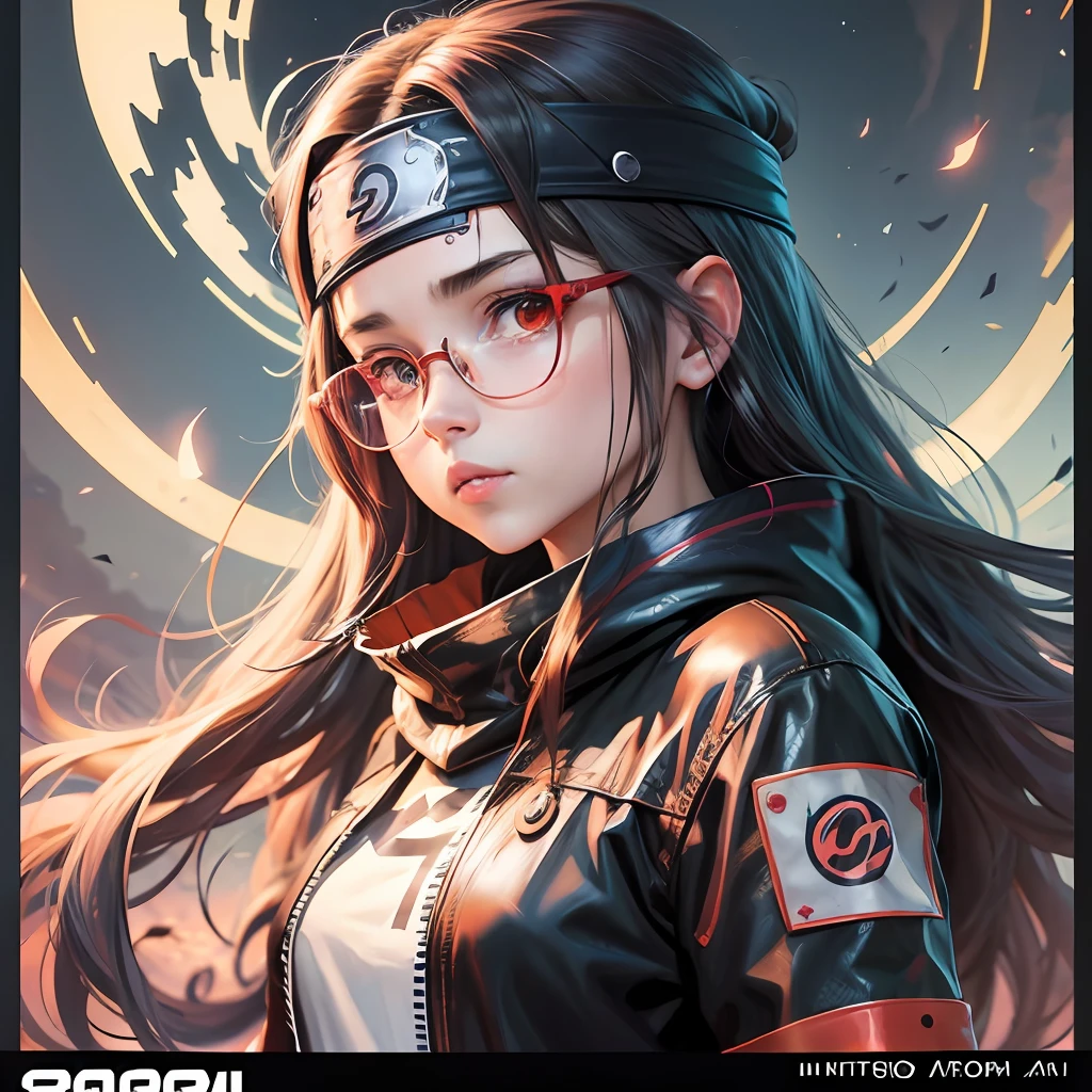 anime girl with glasses and long hair, anime visual of a cute girl, anime style. 8k, pin on anime, anime vibes, anime style 4 k, anime moe artstyle, anime aesthetic, anime girl desktop background, anime visuals, anime girl with real hair, ethereal anime, anime girl with long hair, beautiful anime portrait , anime , naruto, naruto anime, sharingan background, night time, dark , sharingan , wearing naruto headband --auto --s2