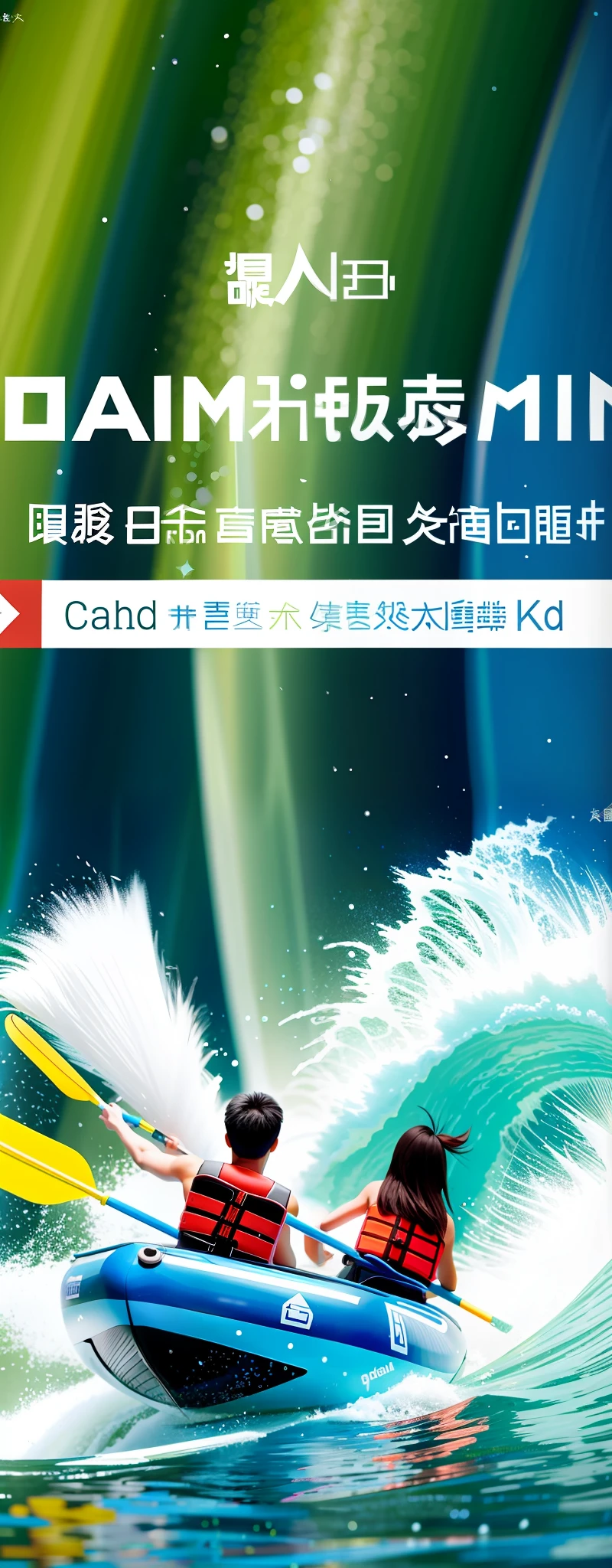 there are two people riding in a raft on the water, 王琛, 1128x191 resolution, xianxia, 千 葉 雄 大, imax photography 4 k, li zixin, liang xing, cai xukun, exhibition, 8k)), 中 元 节 --auto --s2