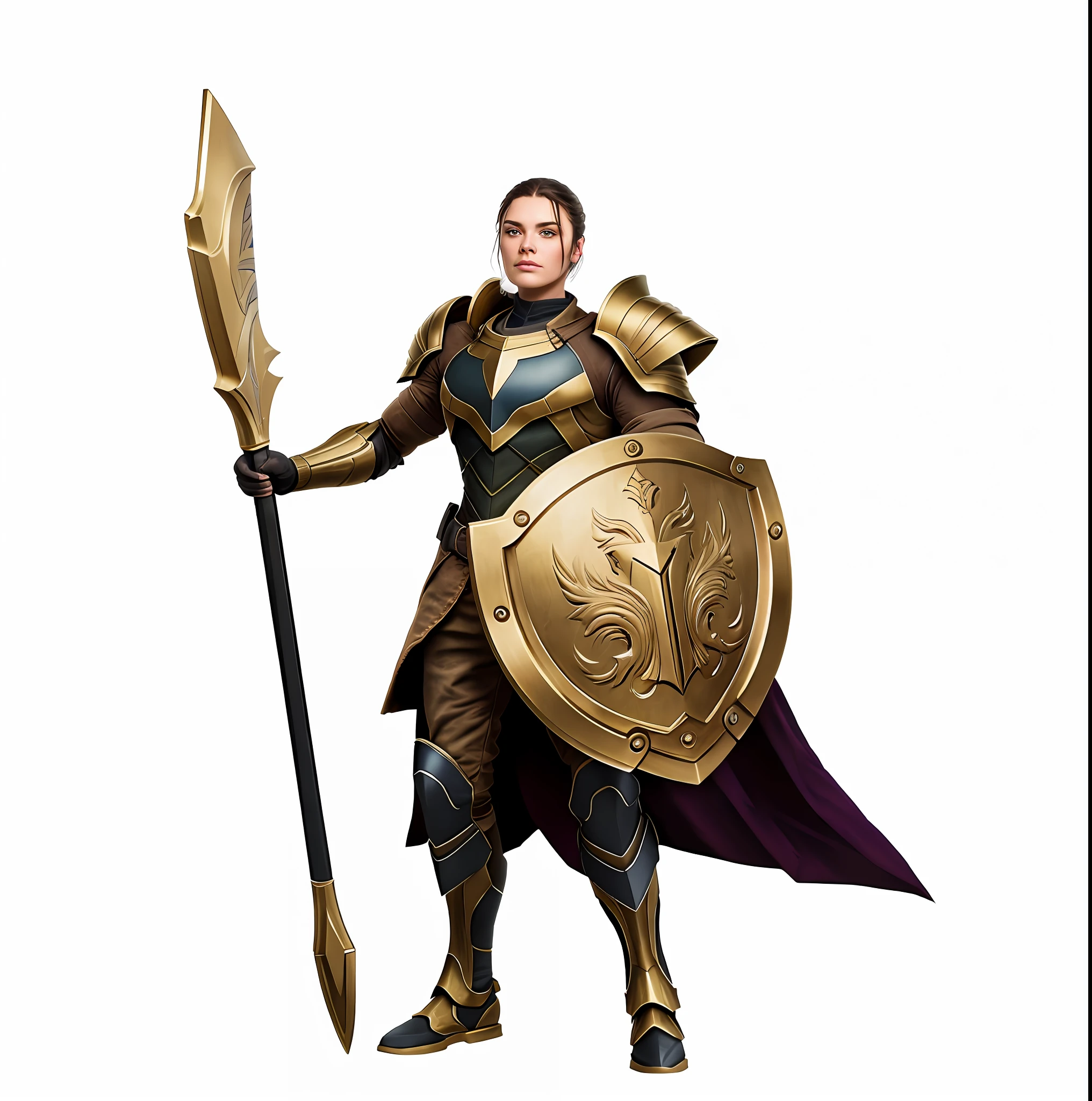 masterpiece, best quality, javelin and shield