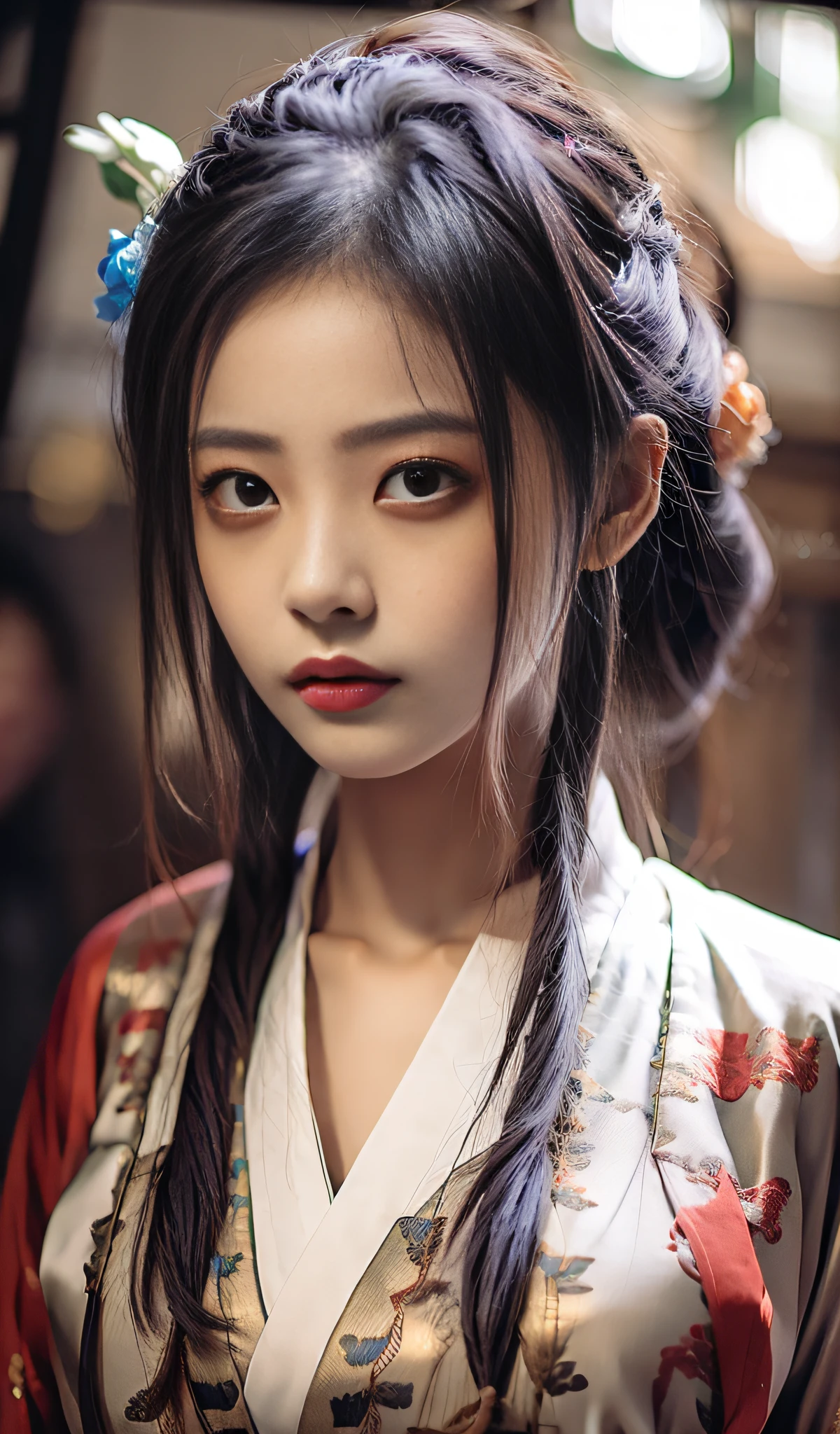 best quality, masterpiece, highres, wuxia 1girl, china dress, super Beautiful face, super beautiful eye, super beautiful hair