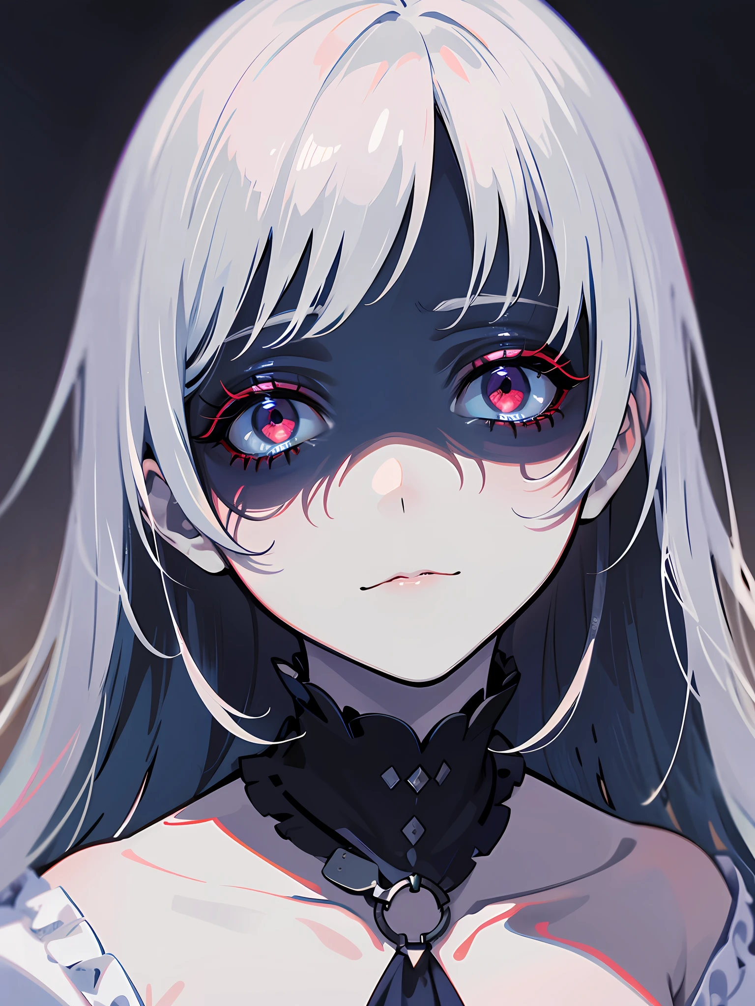The artwork depicts a strange woman, probably because her demeanor or appearance makes people feel unusual or uneasy. She may have some unusual features, such as a distorted face, sharp eyes, or physical deformities.
The colors of the picture may be dim or cold, creating an eerie atmosphere. The woman may have an unnatural gesture or expression that makes people feel that her presence brings an ominous aura that makes people feel uneasy and uncomfortable