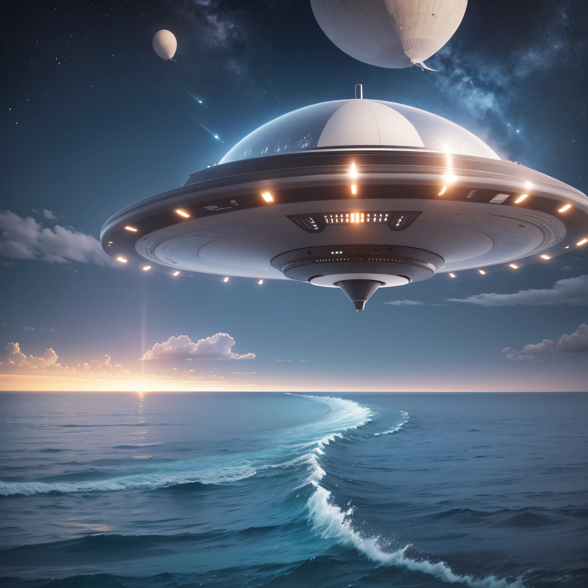 Redo the image of UFOs flying over the ocean It should be smooth and should not contain doors or windows --auto --s2