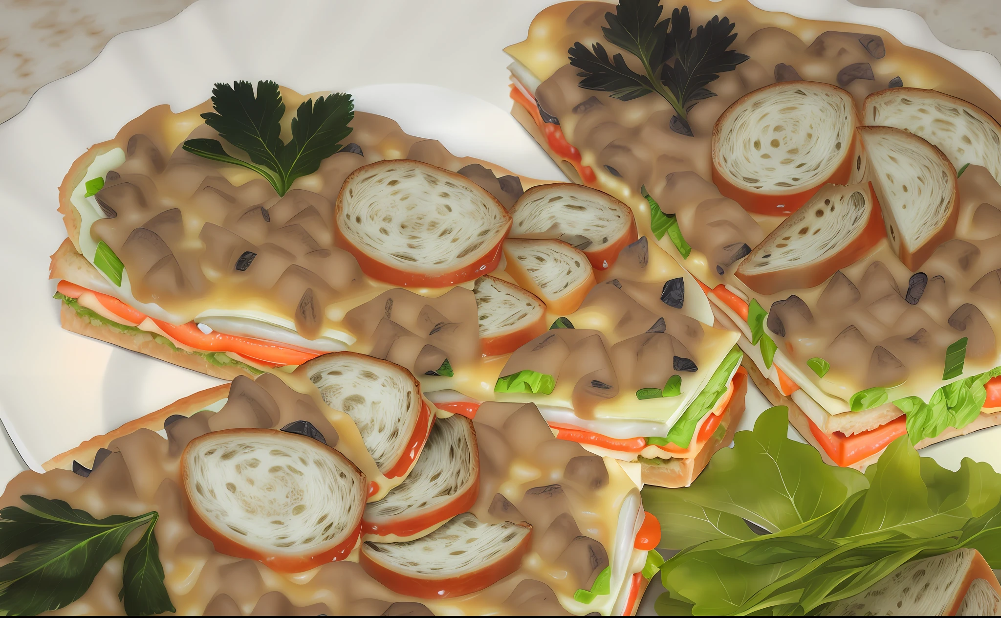 Photograph of sandwiches