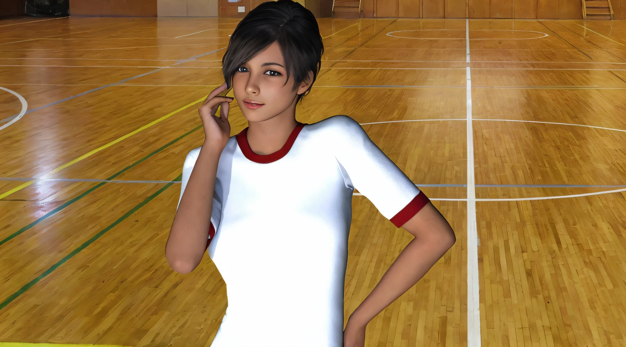 cute girl photo realistic