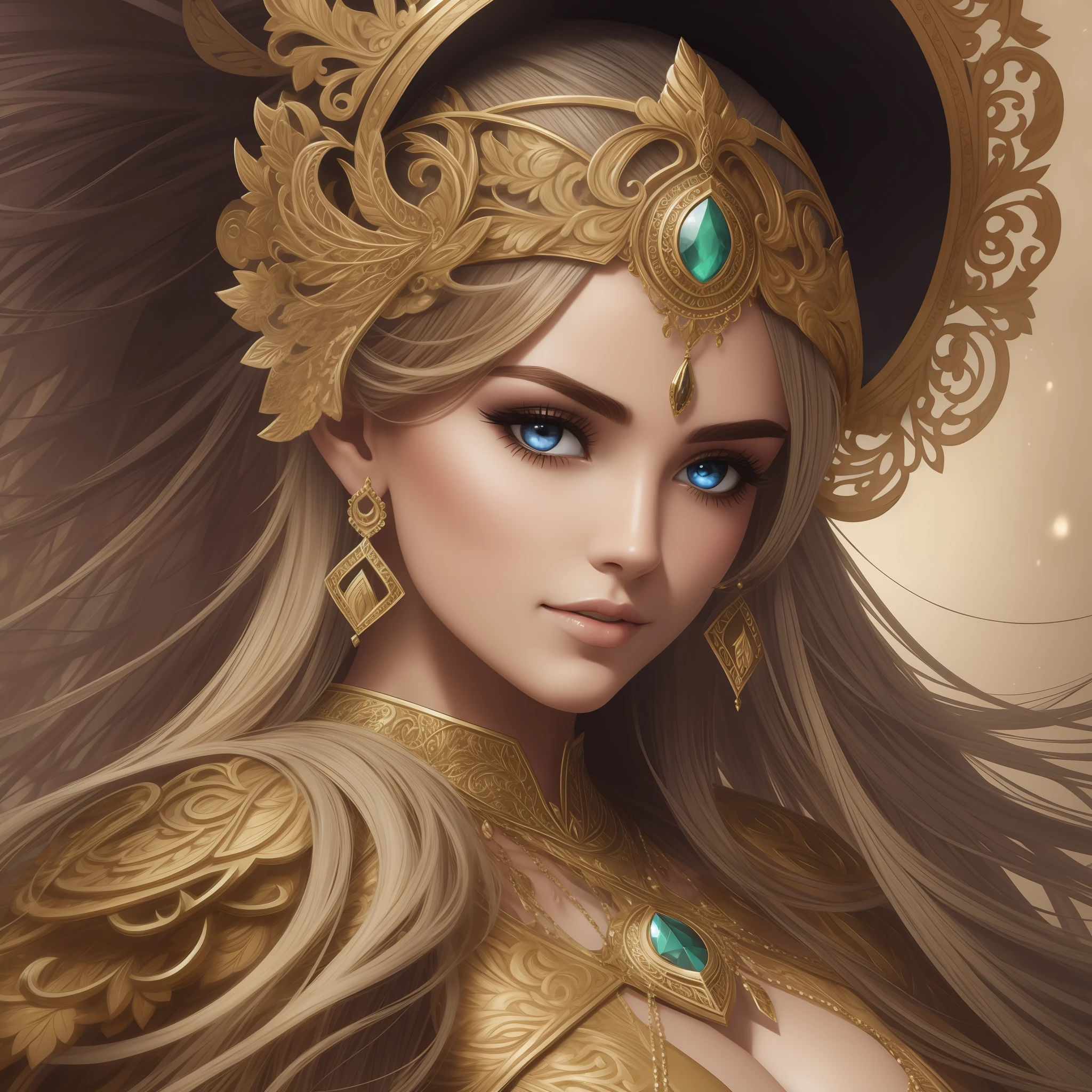 Women, gorgeous costumes, close-up, fantasy