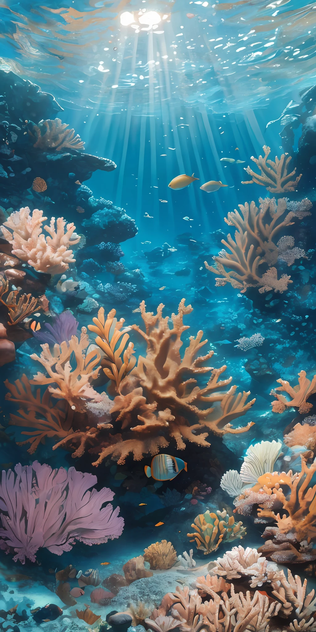 (Masterpiece, Best Quality: 1.2), ultra detail, cinematic lighting, HDR, under the sea, impressive, cold, inspirational, super detailed, photorealistic, underwater, coral, seabed, surrounded by rocks --auto --s2