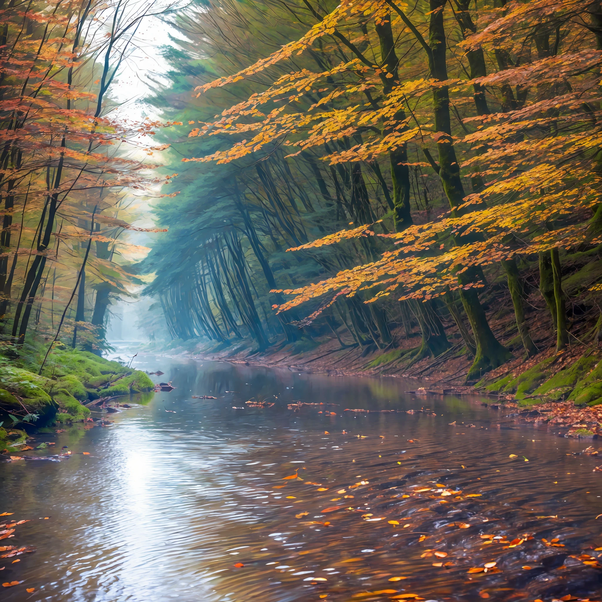 The water gurgled in the river in the woods --auto --s2