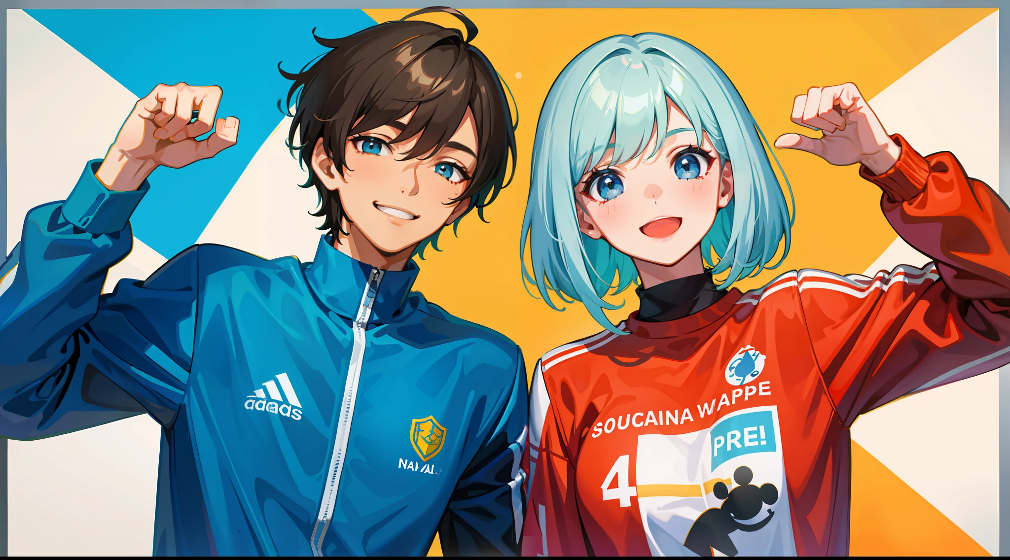 poster, copy "We recruit applicants for a coaching free trial", the model is a smiling man and woman, bright and hopeful image,
