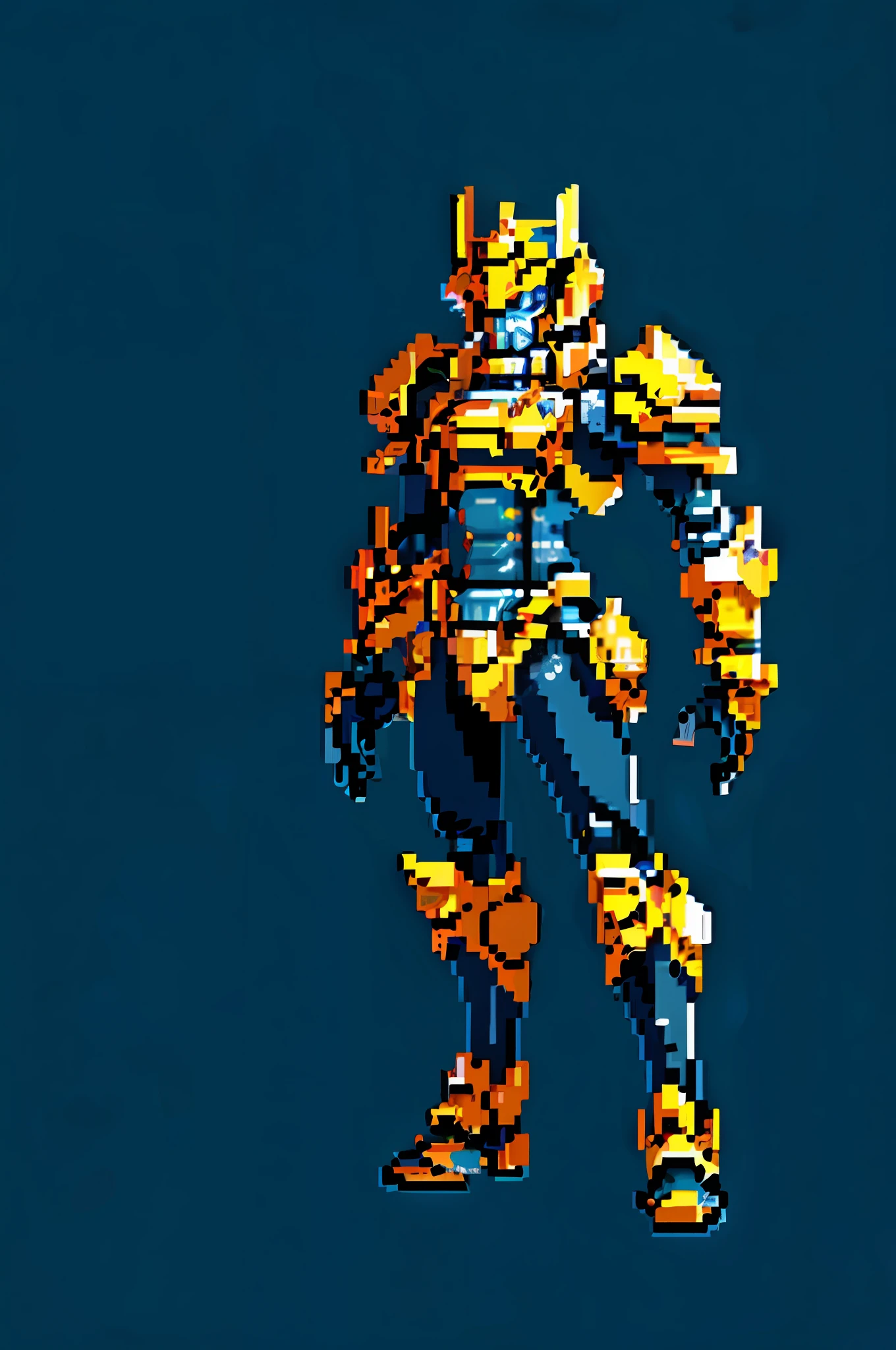 (masterpiece, top quality, best quality), pixel,pixel art,mecha cat, big cat hand, 1boy,full body,