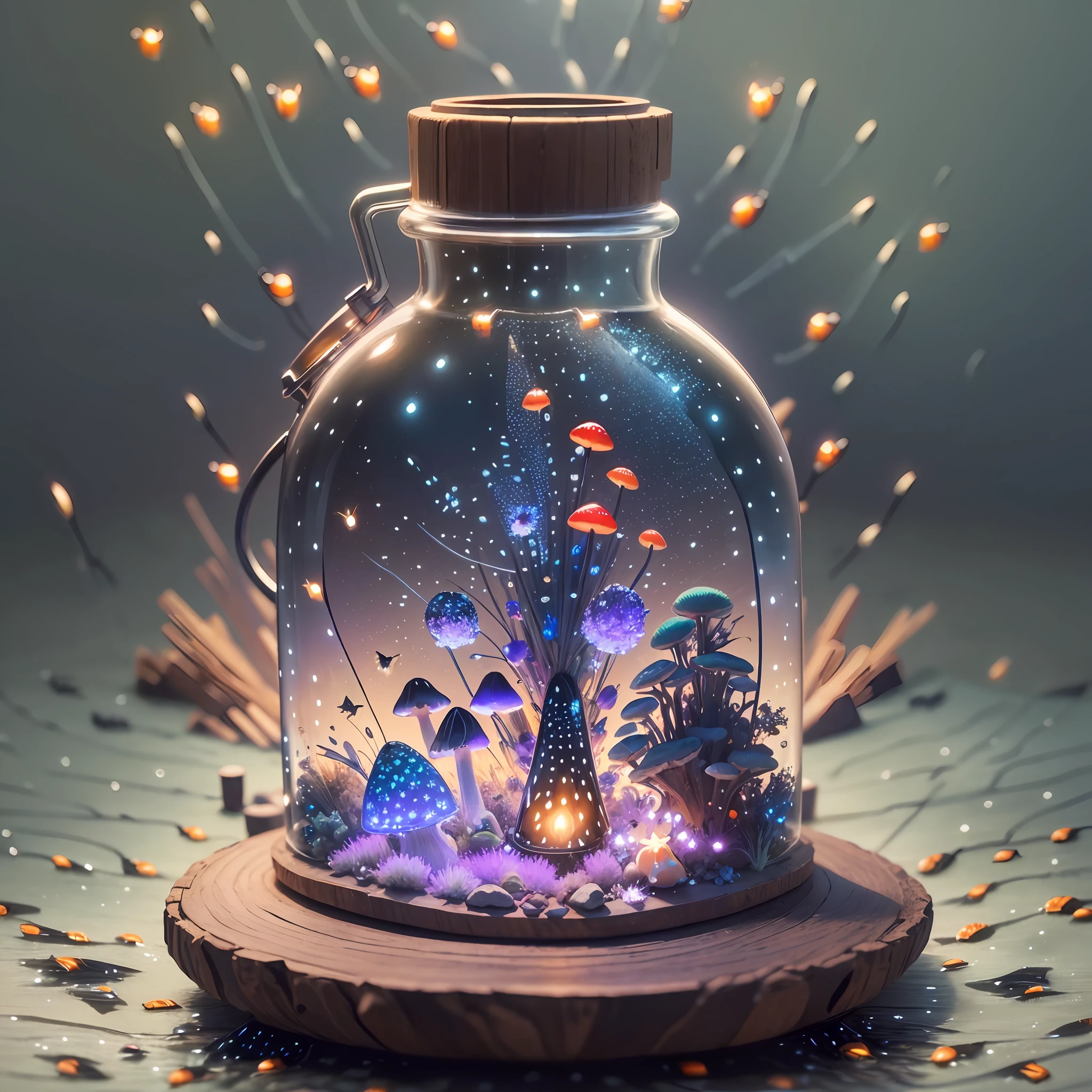 Computer, Extensive landscape ultrasound photography (general view, which shows a glass glass, a bottle of vodka with a snake, fly agaric mushrooms), (a detailed description of the bottle, mushrooms), glass, (a detailed description of the mushrooms), inside the glass there is poison (ultra-detailed burning fire), waves (in detail), a bird (in detail), night, starry sky, moon, meteors (in detail), sea (in detail), the reflection of the moon on the water surface, the reflection of full shooting stars on the surface of the sea, burning surface of the lake, moths (1:3), fireflies (1:3), (ultra-detailed description of appearance), burning lighthouse (crystals: 1,2), BREAK production art, (cold light source:1.2), (Firefly:1.2), lilac, purple, fire particles, colors, complex details, volumetric lighting, realistic fantasy BREAK (masterpiece:1.2), (best quality), 4k, ultra-detailed, (dynamic composition: 1.4), highly detailed, colorful details, (gloomy colors: 1.2), (luminous lighting, atmospheric lighting), gloomy, dark, magical, (solo: 1.2) --auto --s2