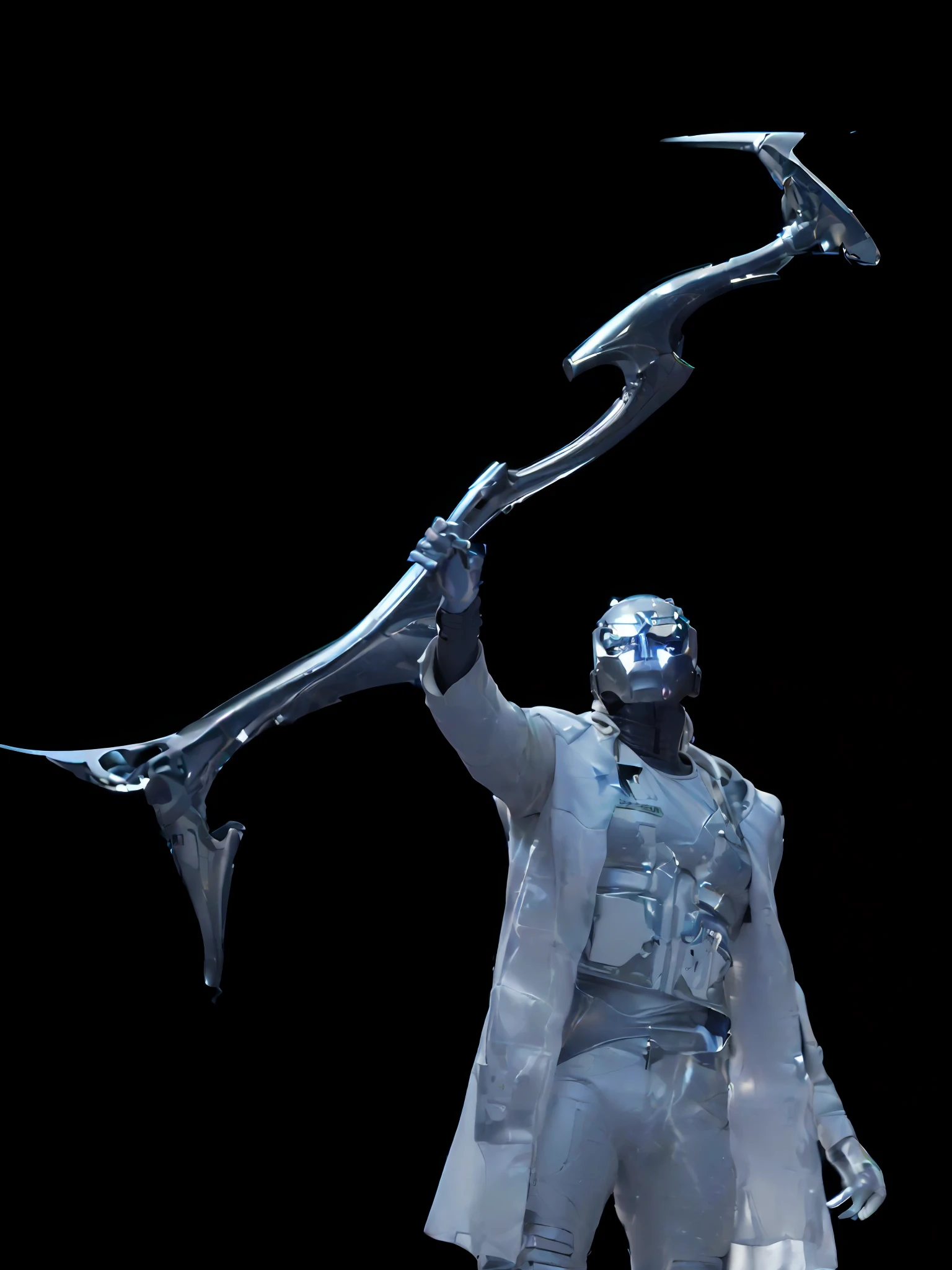 complex 3d render chrome cyborg man (( (((Shiny CHROME white clothes))ultra detailed, cyborg, robot part, 150 mm, beautiful studio soft light, edge light, vivid detail, fancy cyberpunk, lace, hyperrealistic, anatomy, facial muscles, electric wires, microchips, elegant, beautiful background, octane render, HR Giger style, 8k, top quality, masterpiece, illustration, smooth and beautiful, highly detailed, CG, unity, wallpaper, (realistic, photo-realistic: 1.37), excellent, detail refined, masterpiece, top quality, official art, highly detailed, absurd CG unity 8k wallpaper, absurd, robot, silver halmet, full body, sitting