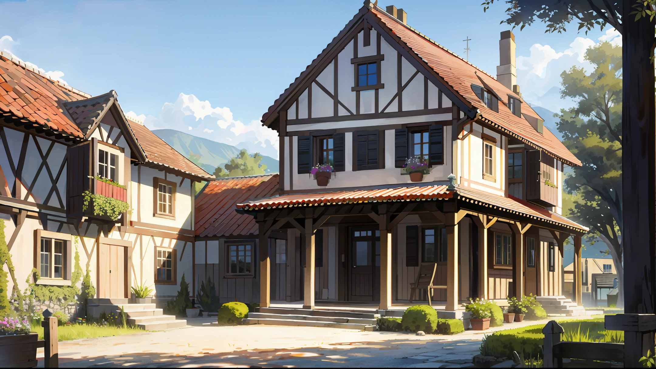 Old European villa