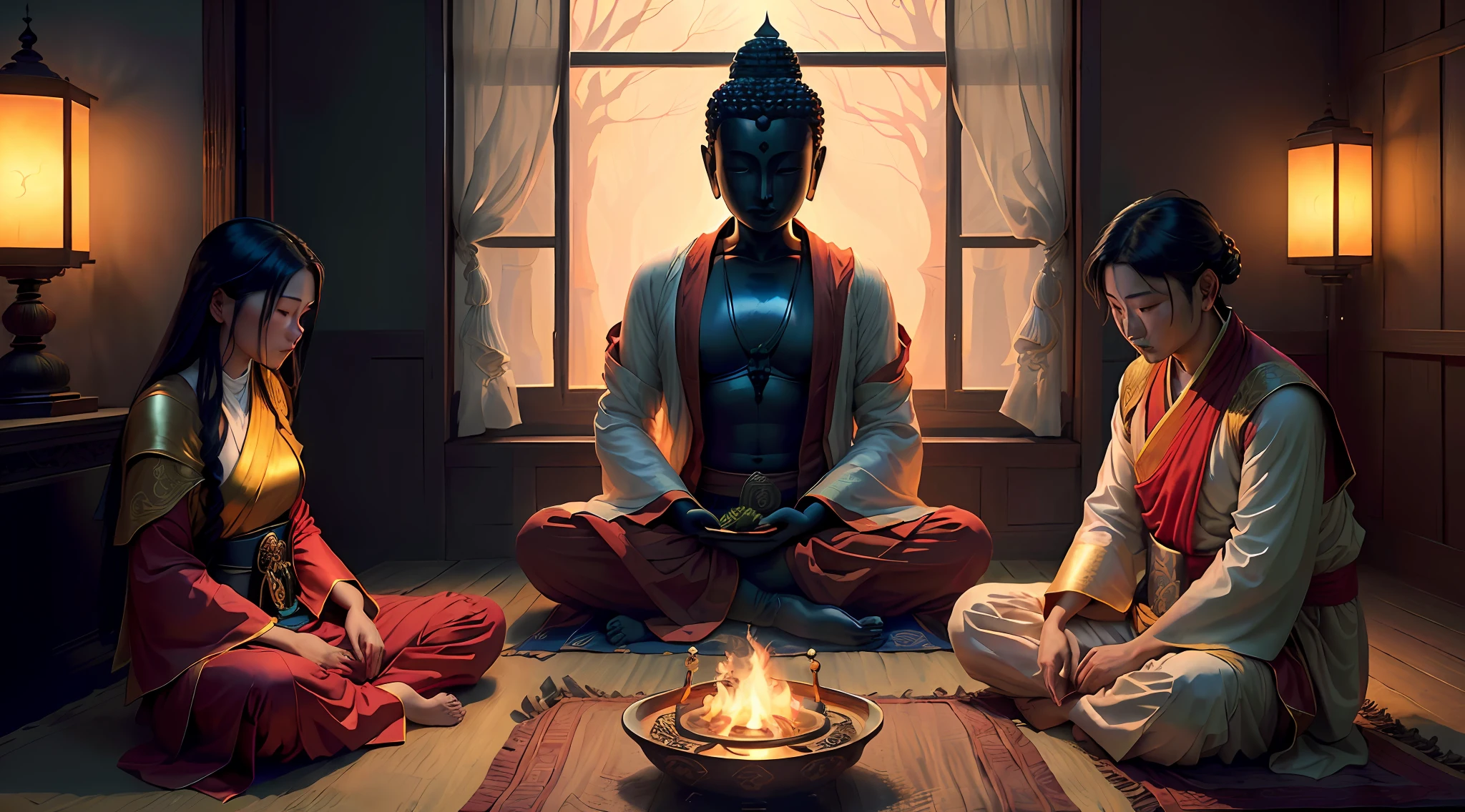 Masterpiece, Best Quality, (Very Detailed CG Unity 8k Wallpaper), (Best Quality), (Best Illustration), (Best Shadows), Absurd, Realistic Lighting, Night Que Shan, the west window provokes, look at ten thousand homes, the lights are bright, the shadow is only, with loneliness muttering, what is the love, tossing and turning, fixed love, ten years overdue, can't find, lovesickness for whom, I have worn Buddha clothes, eat fasting and chant Buddhist scriptures, the donor is unharmed and do not cry, I have returned to the Buddha's heart, the six desires are pure, the autumn breeze is bleak, the grass and trees are merciless, the night is shan, the west window is provoked, look at ten thousand homes, the lights are bright, the shadow is only, with loneliness muttering, why is love, tossing and turning, fixed love, ten years overdue, can't be found, who is lovesickness for, I have worn Buddhist clothes, Eat fasting and chant the Buddhist scriptures, the donor is unharmed and do not cry, I have returned to the Buddha's heart, the six desires are pure, the autumn breeze is bleak, the grass and trees are merciless, the Buddha said, let go of love and hate, see through the red dust, the seven emotions and six desires no longer mess with my heart, the fate is over, I have left a family, compassion and leave a few points, I ask the female benefactor you to go slowly, I have put on the Buddha's clothes, eat the fasting and chant the Buddhist scriptures, the donor is unharmed and do not cry, I have returned to the Buddha heart, the six desires are pure, the autumn breeze is bleak, the grass and trees are merciless, I have put on the Buddha clothes, eat the fasting and chanting the Buddhist scriptures, the donor is unharmed and do not cry, I have returned to the Buddha heart, Six desires are pure, the autumn breeze is bleak, and the grass and trees are merciless, PeterMohrBacher 的艺术,