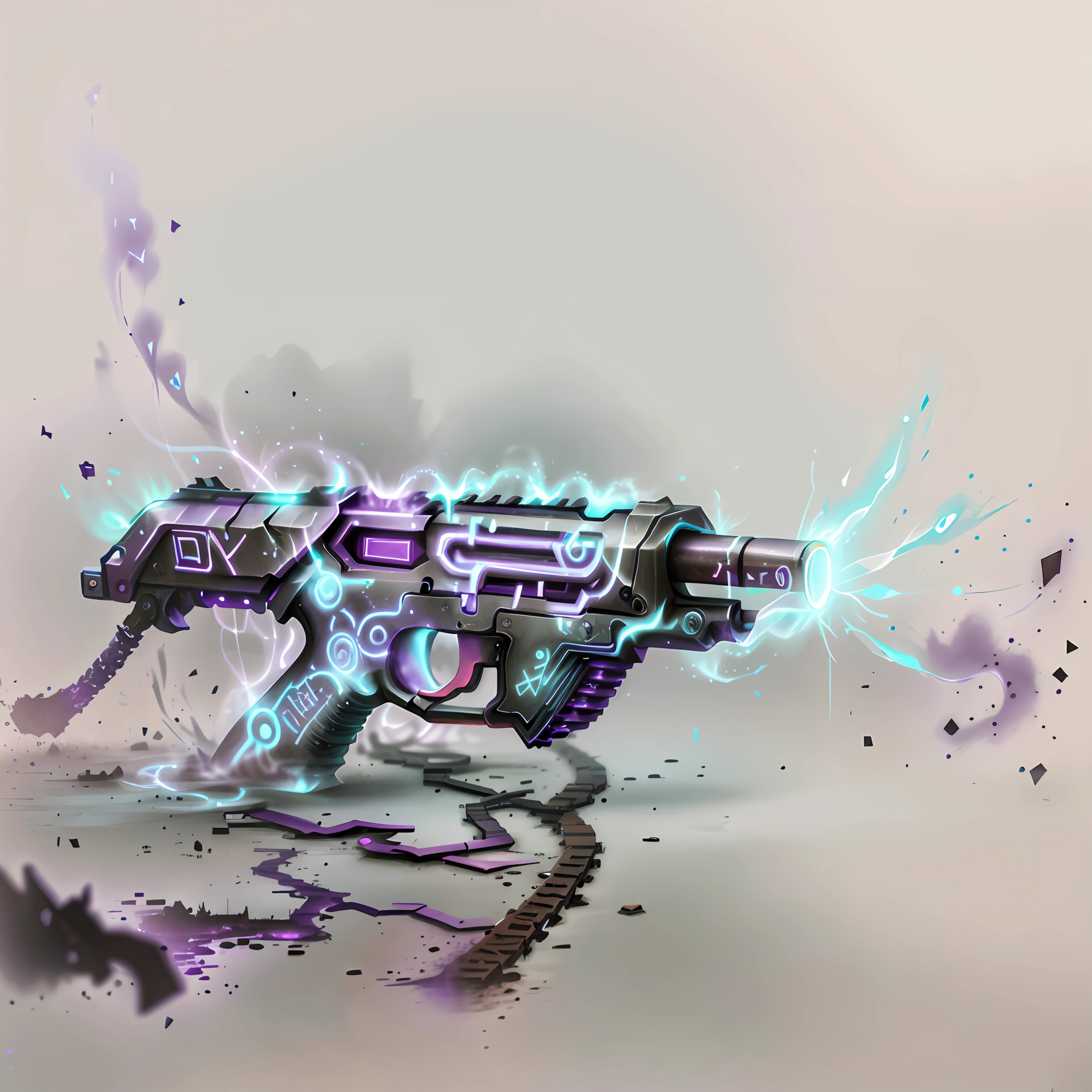 Gun GlowingRunesAI_purple