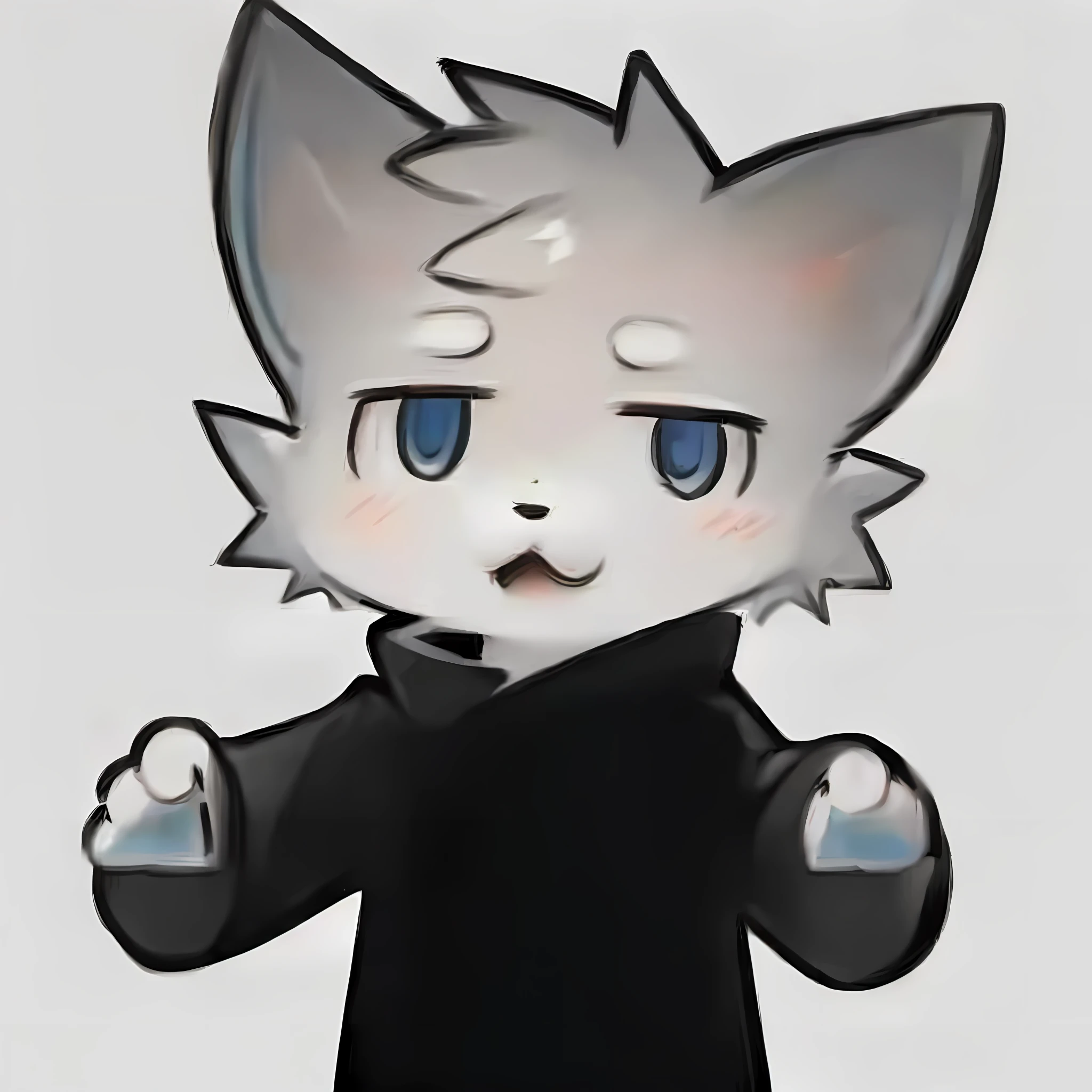 Boy, fluffy, (silly cat: 0.7), glasses