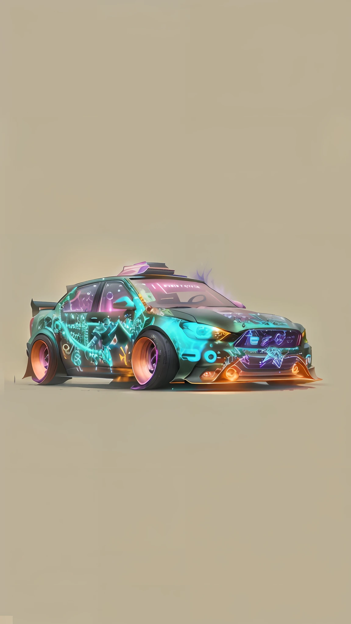 Car modified GlowingRunesAI_purple