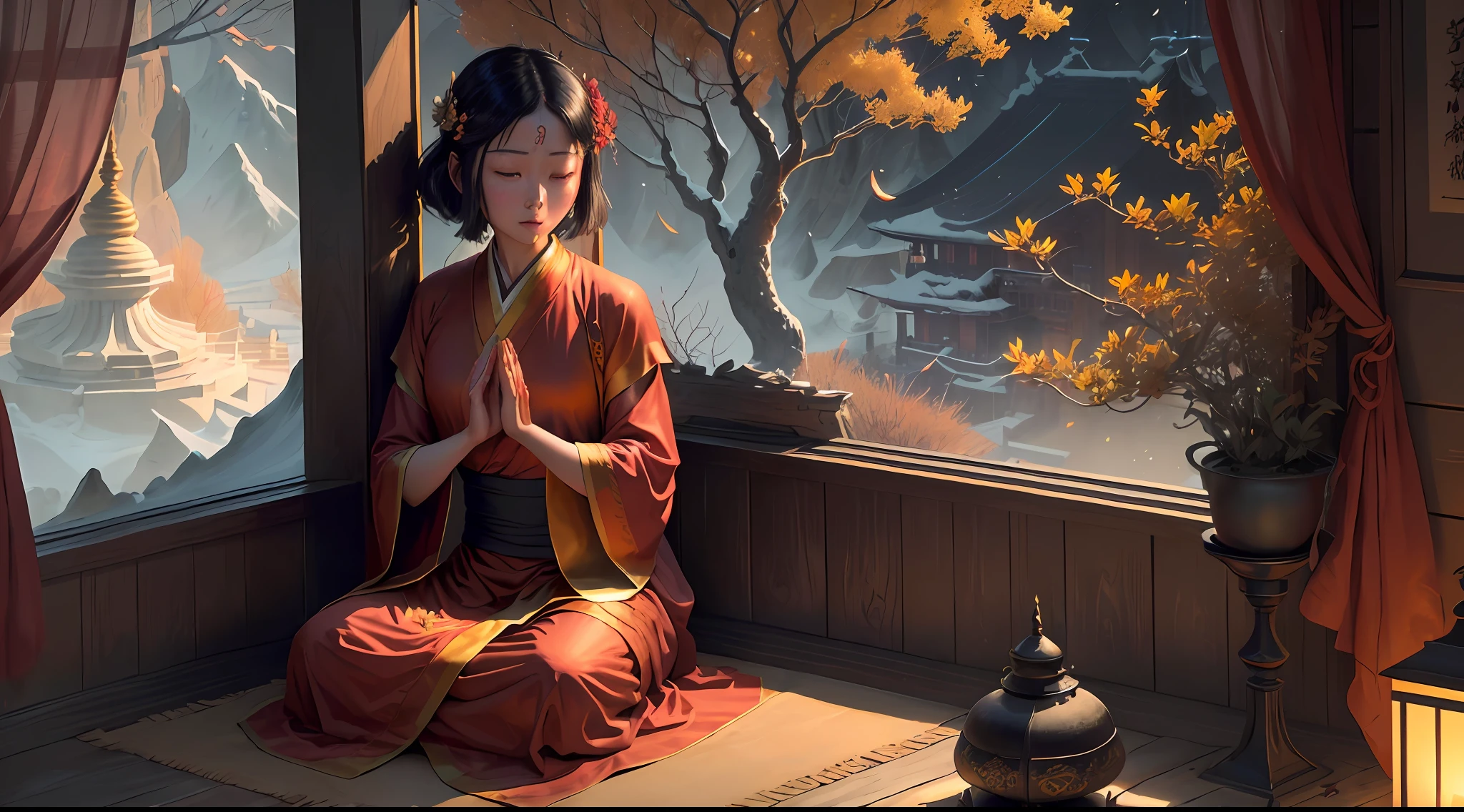 Masterpiece, Best Quality, (Very Detailed CG Unity 8k Wallpaper), (Best Quality), (Best Illustration), (Best Shadow), Absurd, Realistic Lighting, Night Magpie Mountain, West Window Provocation, Look at Thousands of Homes, Bright Lights, Shadow Only, With Loneliness Muttering, What is Love, Tossing and Turning, Fixed Love, Ten Years Overdue, Can't Find, Acacia For Whom, Boy, I wear Buddhist clothes, I have eaten fasting prayers, the donor is safe and sound without crying, I return to the Buddha's heart, the six desires are pure, the autumn breeze is desolate, and the grass and trees are merciless , in the dead of night, the west window provokes, look at ten thousand homes, the lights are bright, the shadow is only, muttering with loneliness, why is it love, tossing and turning, fixed love, ten years overdue, can't find, who is lovesickness, I wear Buddhist clothes, eat fast and chant Buddhist scriptures, the donor is safe and sound, do not cry, I returned to the heart of the Buddha, The six desires are pure, the autumn breeze is desolate, the grass and trees are merciless, the Buddha said, let go of love and hate, see through the red dust, the seven emotions and six desires no longer mess with my heart, fate is over, I left the family, compassion left a few points, I ask the female benefactor you to go slowly , I put on the Buddhist robes, eat fasting and chant the Buddhist scriptures, the alms are safe and sound and do not cry, I return to the Buddha's heart, the six desires are pure, the autumn wind is desolate, the grass and trees are merciless, I put on the Buddhist clothes, Eat fasting and chanting, the donor is safe and sound without crying, I return to the Buddha's heart, the six desires are pure, the autumn breeze is desolate, the grass and trees are merciless, the art of Peter Morbach,