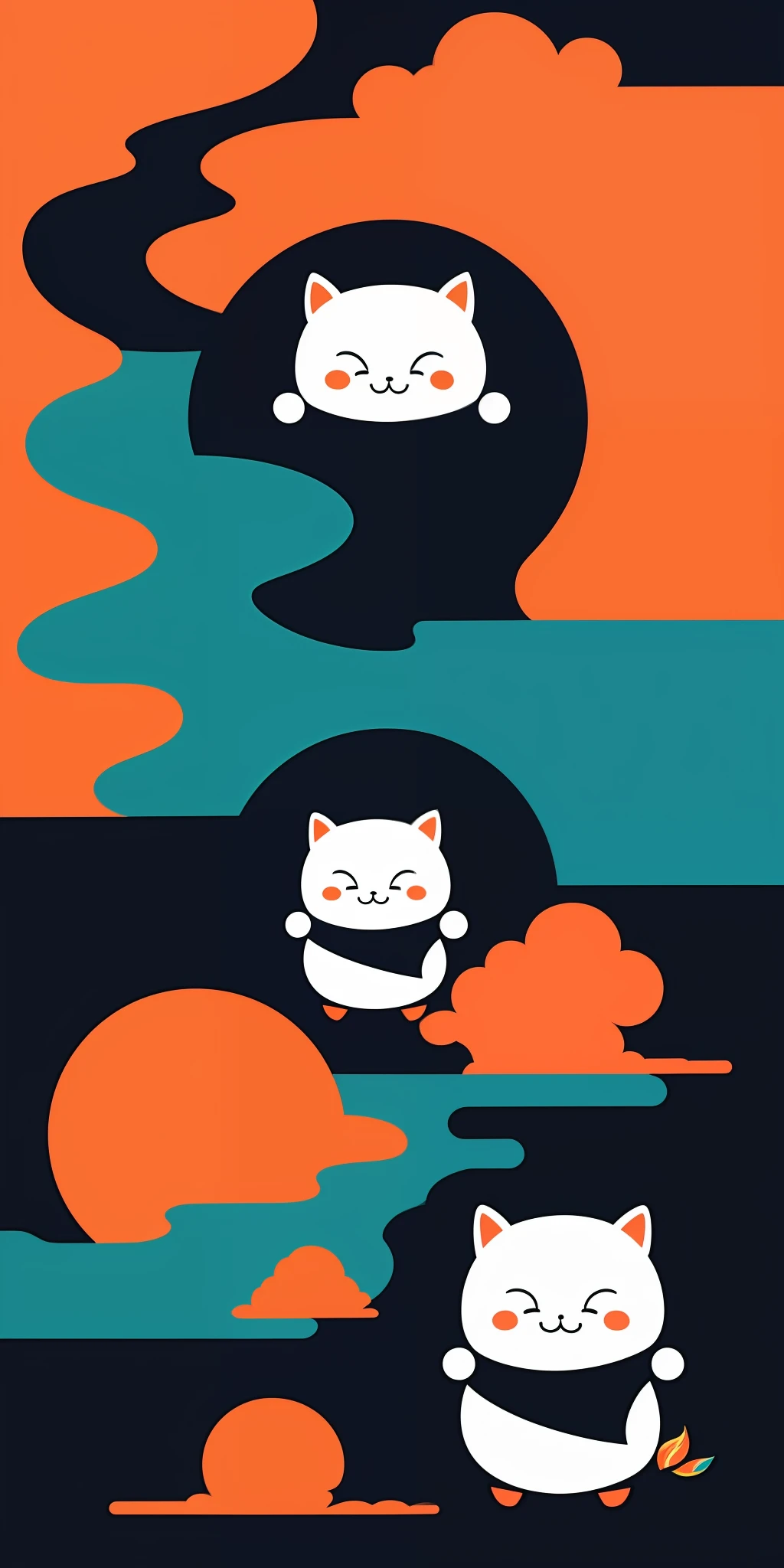(masterpiece, best quality: 1.2), shukizuma, negative space, shuimobysim, ink painting, colorful colors, traditional Chinese, cartoon, (smile), looking at the scenes, saturation, bright colors, neon
