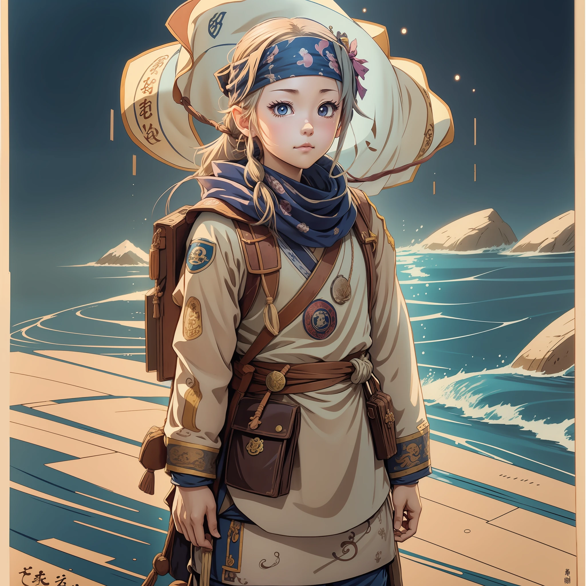 a cartoon seal with a bandana around its neck, concept art by Kishi Ganku, pixiv, shin hanga, ivan seal, shirabii, safebooru anime image, yuruyuri, the seal of fortune, official art, marin kitagawa fanart, awwwww, shuushuu anime image, gelbooru anime image, official illustration