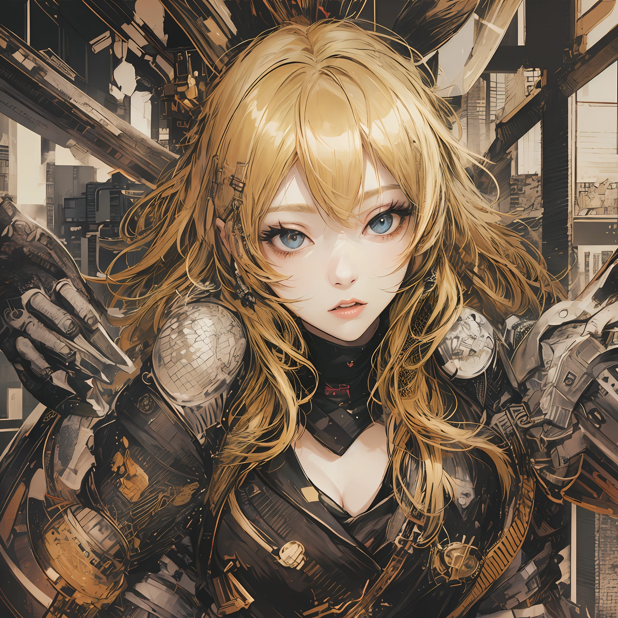   girl, black clothes, blonde, Japan, bar --auto --s2