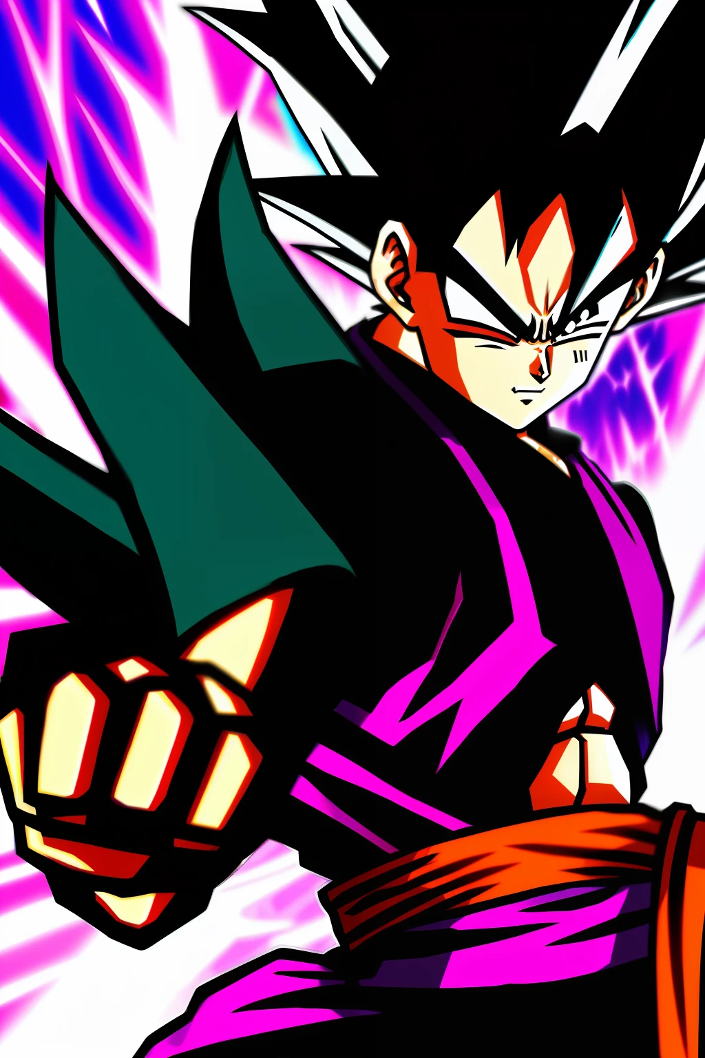 Goku black punches in vegeta