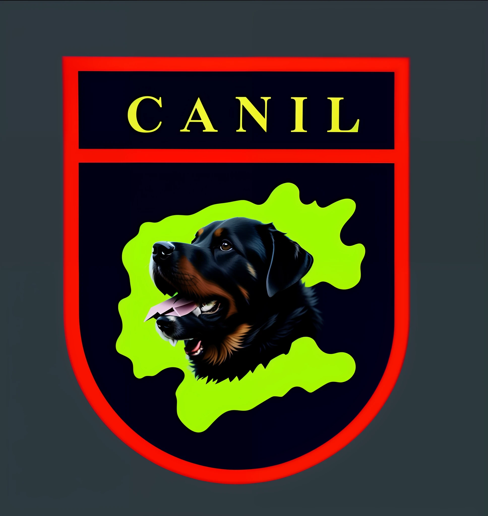 a close up of a dog with a green and red emblem, canine, canines sports photo, candid, ani, by Karel Štěch, cain, can, by Carl Eytel, by Jan Tengnagel, by Emiliano Di Cavalcanti, by Gabrijel Jurkić, by Ivan Ranger, cane, canva