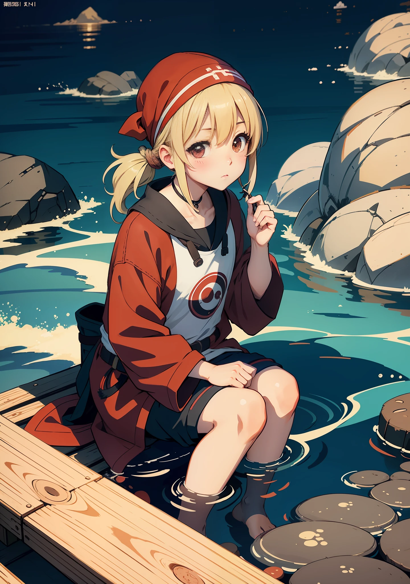 a cartoon seal with a bandana around its neck, concept art by Kishi Ganku, pixiv, shin hanga, ivan seal, shirabii, safebooru anime image, yuruyuri, the seal of fortune, official art, marin kitagawa fanart, awwwww, shuushuu anime image, gelbooru anime image, official illustration