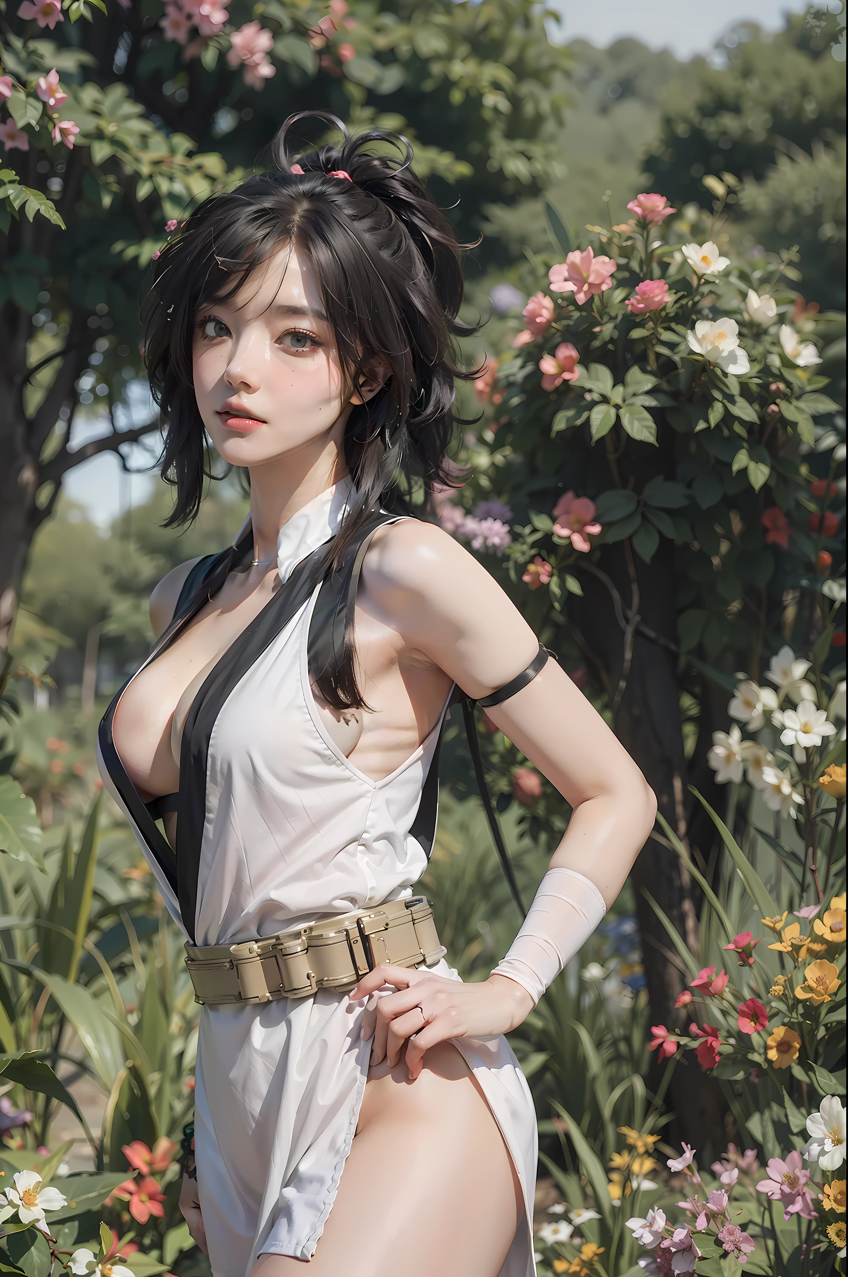 ((Best Quality)), ((Masterpiece)), (Very Detailed:1.3), 3D, Shitu-mecha, Beautiful cyberpunk woman with her mech in the ruins of a city in the forgotten war, ancient technology, HDR (High Dynamic Range), ray tracing, NVIDIA RTX, Super Resolution, Unreal 5, Subsurface scattering, PBR texture, Post processing, Anisotropic filtering, Depth of field, Maximum sharpness and sharpness, Multilayer texture, Albedo and highlight maps, Surface shading, Accurate simulation of light-material interactions, perfect proportions, octane rendering, duotone lighting, low ISO, white balance, rule of thirds, wide aperture, 8K RAW, efficient sub-pixels, subpixel convolution, luminous particles, light scattering, tyndall effect, transparent clothing, lace trim, lace seduction, bare legs, miniskirt, long legs, thighs, big breasts, huge breasts, split skirt, pink lace trim, upturned hips, big breasts, big breasts, big breasts, high split cheongsam, coquettish type, charming, coquettish Chest leakage, bursting breasts, long hair, curly hair, big breasts, seduction, tall figure, white skin and beauty,