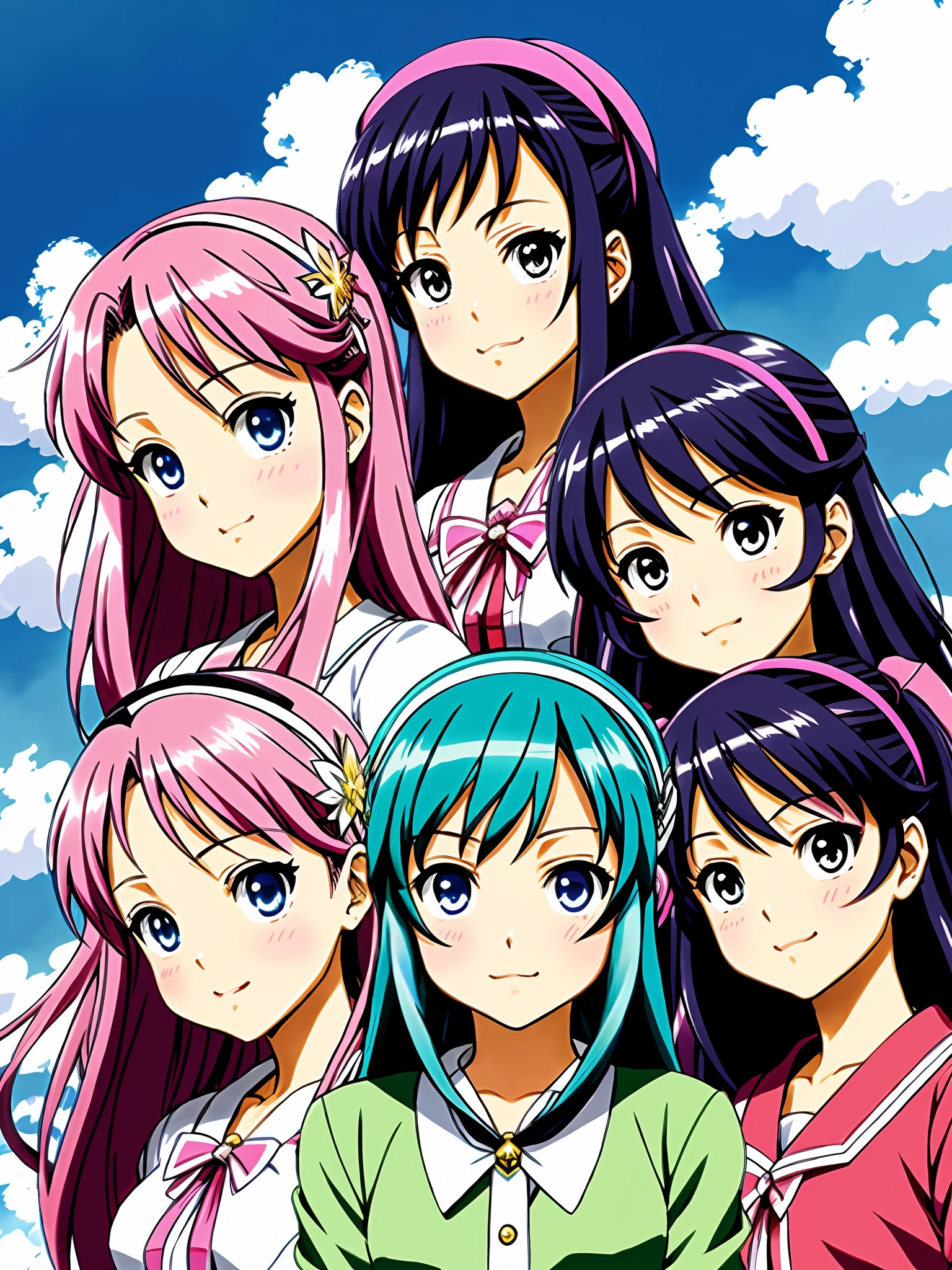 Sky Pretty Cure Ultra Detailed Portrait with Smiling Sky PreCure, Color Digital Painting, Highly Detailed, Digital Painting, Art Station, Intricate, Sharp Focus, Warm Lighting, Attractive, High Quality, Masterpiece, Award-Winning Art, Art by Yoshitaka Amano and Brian, Froud, Trending at artstation, Trending in Deviantart, Anime Key Visuals, Anime Coloring, (Anime Screencap: 1.2), (Graphic Novel), (Anime Style: 1.3), trending by CGSociety