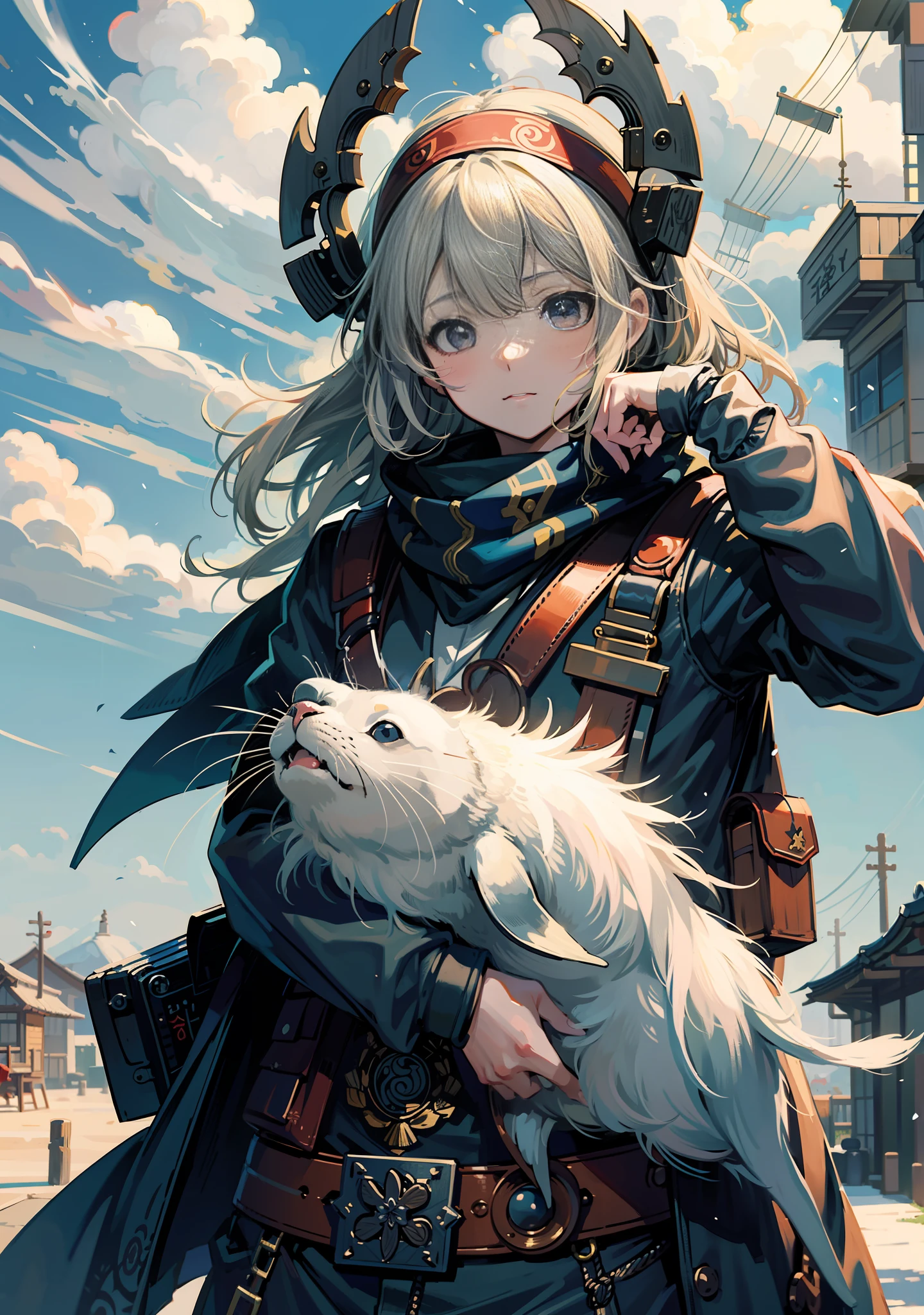 a cartoon seal with a bandana around its neck, concept art by Kishi Ganku, pixiv, shin hanga, ivan seal, shirabii, safebooru anime image, yuruyuri, the seal of fortune, official art, marin kitagawa fanart, awwwww, shuushuu anime image, gelbooru anime image, official illustration