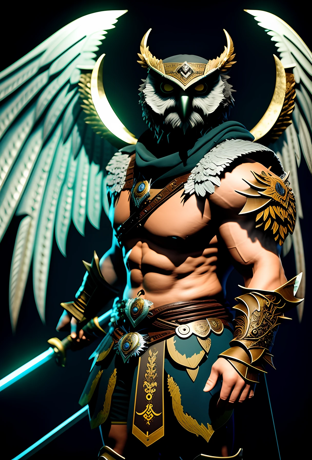 Inventor Deadalus on his workshop working on one of his inventions in 2000 bc Greece. He is sitting can only see his back side. he is working on creating wings. A blueprint for a laberynth is posted on a backwall.