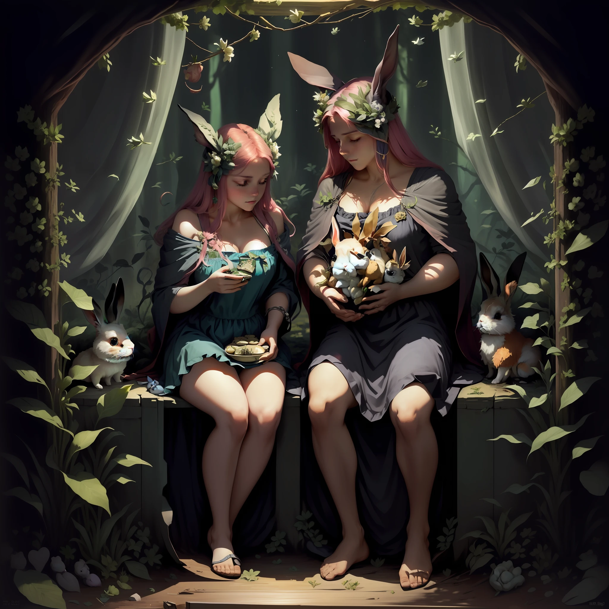 The big rabbit is sick, two rabbits look, three rabbits buy medicine, four rabbits boil, five rabbits die inexplicably, six rabbits lift, seven rabbits dig a hole with their heads stuffy, eight rabbits come to bury, the small tombstone of the dark forest, is the cold corpse of the rabbit, the cry of sorrow is long gone, the sun slowly crawls out, the nine rabbits are sad on the ground, and the ten rabbits ask why? Nine rabbits said that five rabbits would never come back